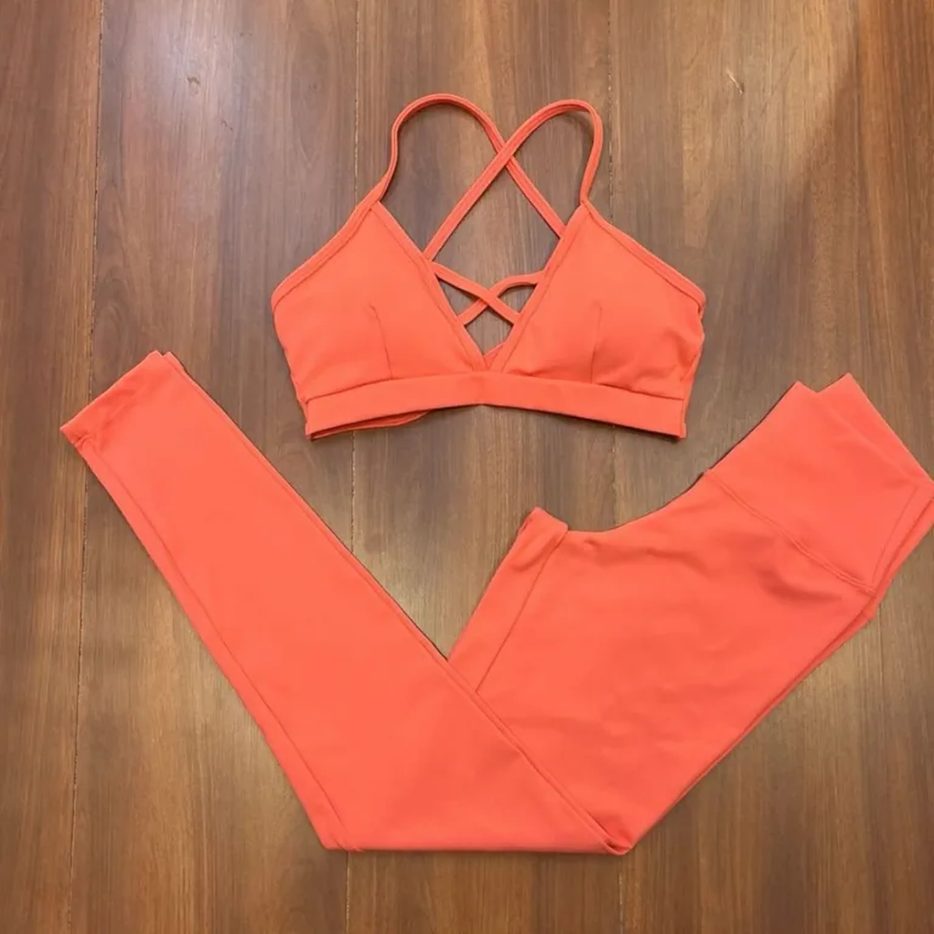 Conjunto calça salmão imagem