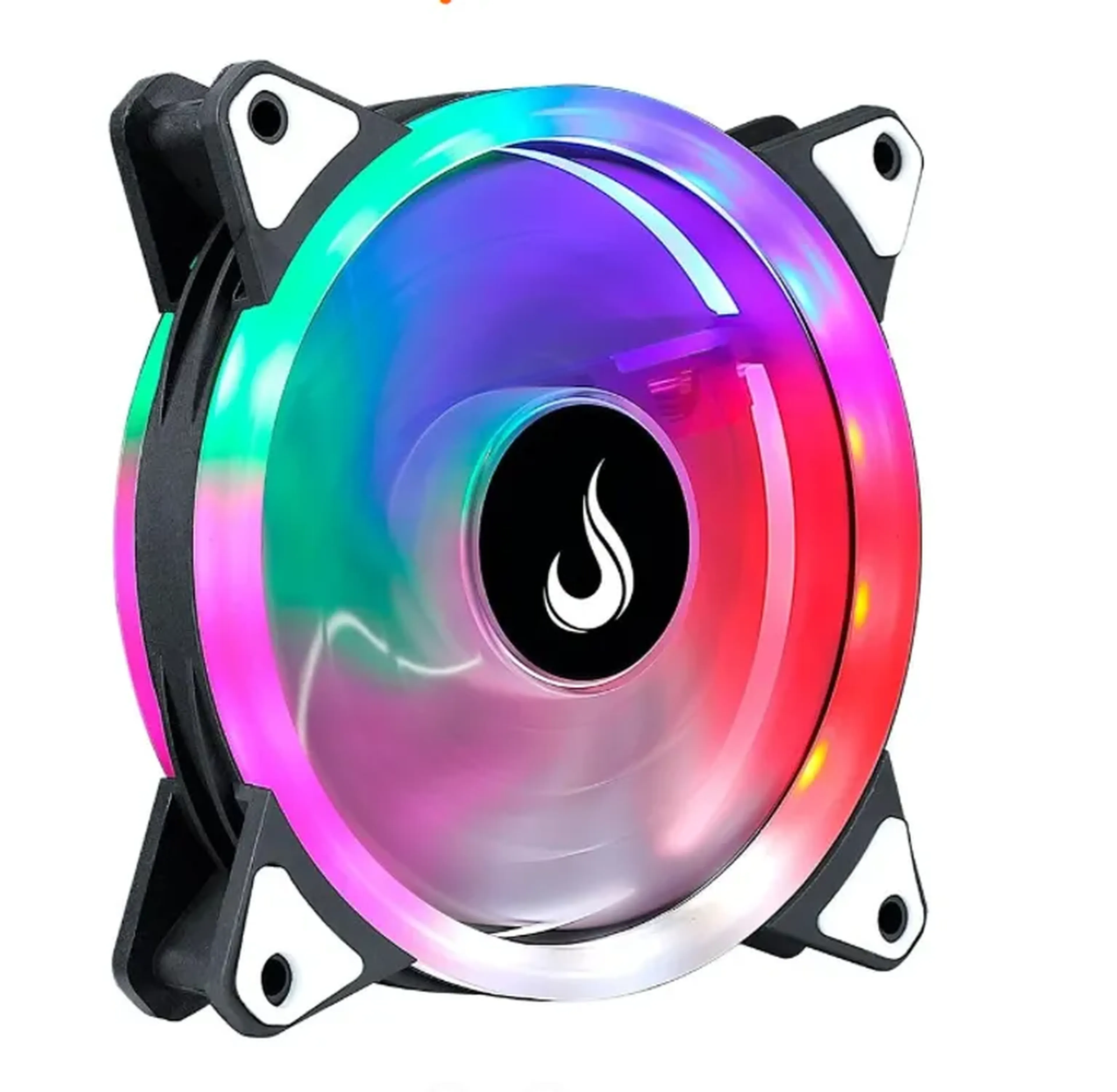 Ventoinha Rise Mode Galaxy, Rainbow, 120mm, Preto imagem