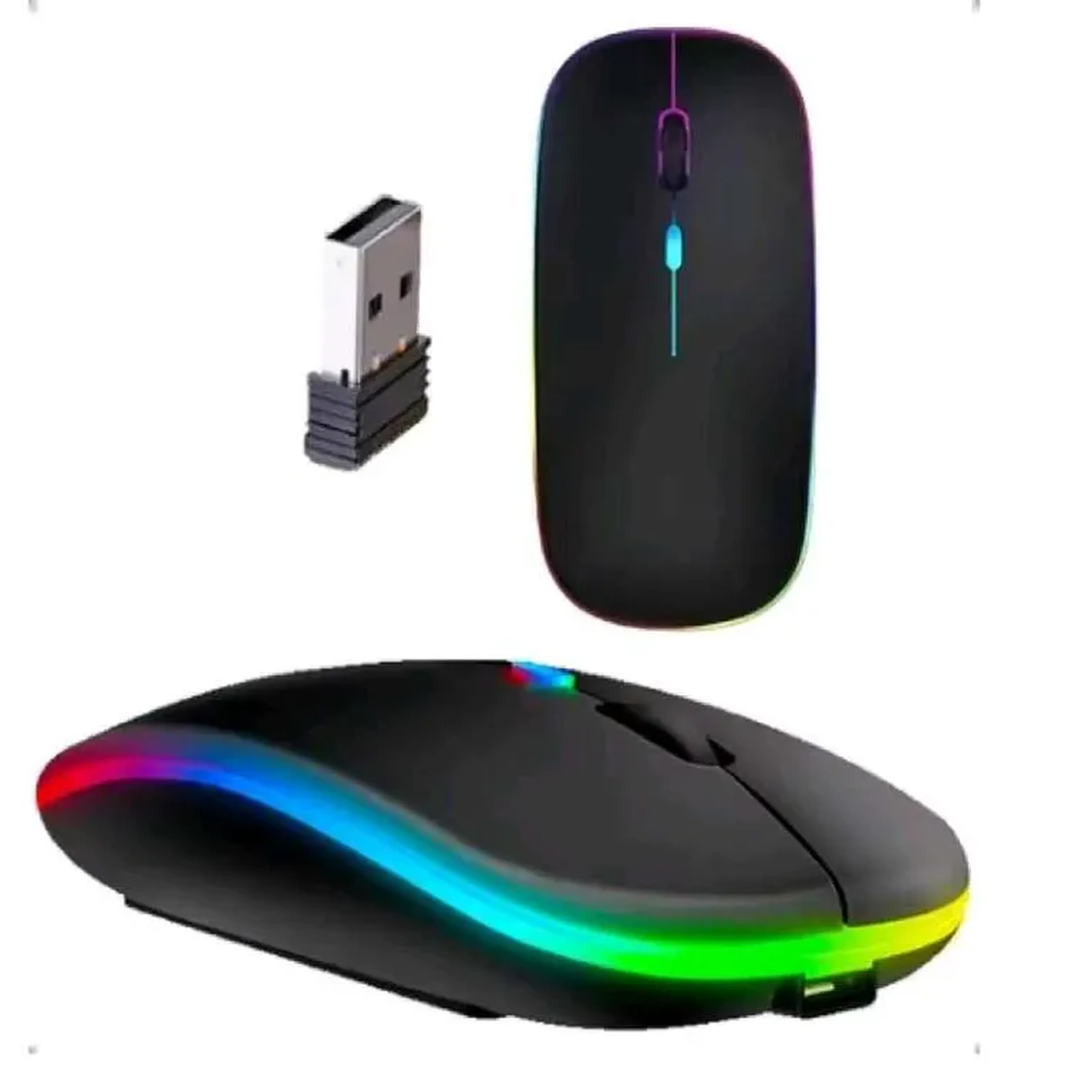 Mouse sem fio USB Bluetooth RGB imagem
