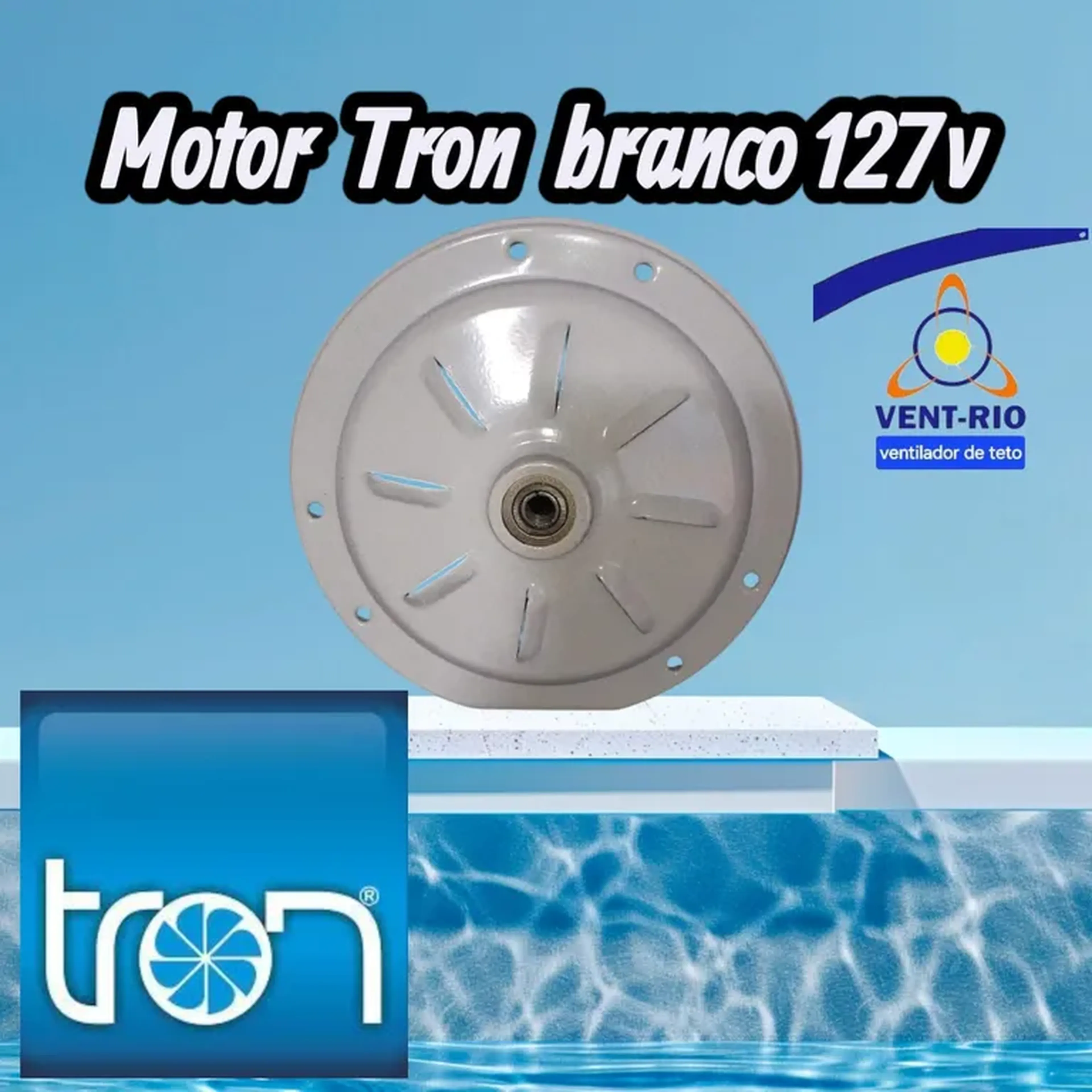 Motor Tron branco 127v três pás imagem