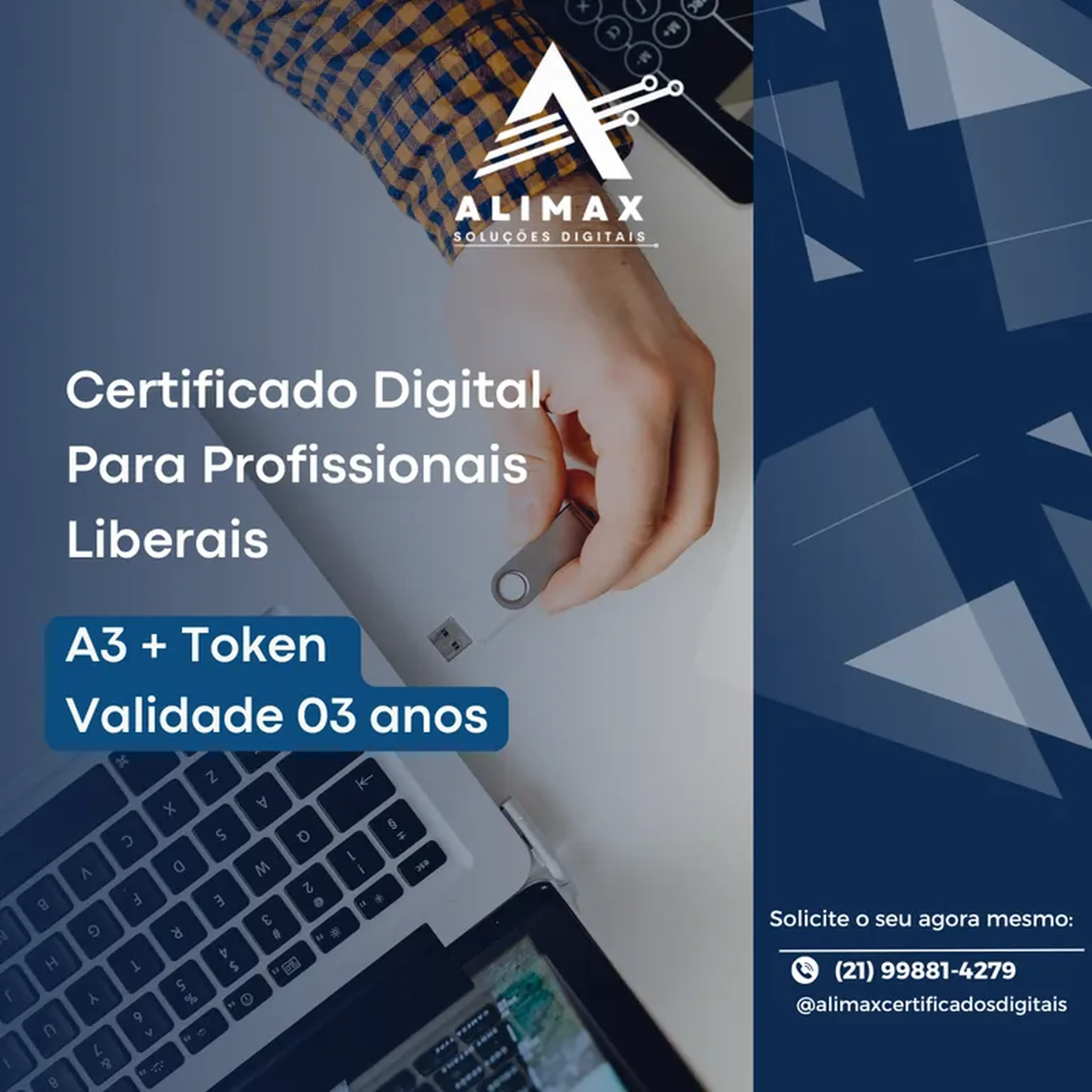 CD A3 e-CPF ou e-CNPJ + Token. PIX ou em até 12x 💳 imagem