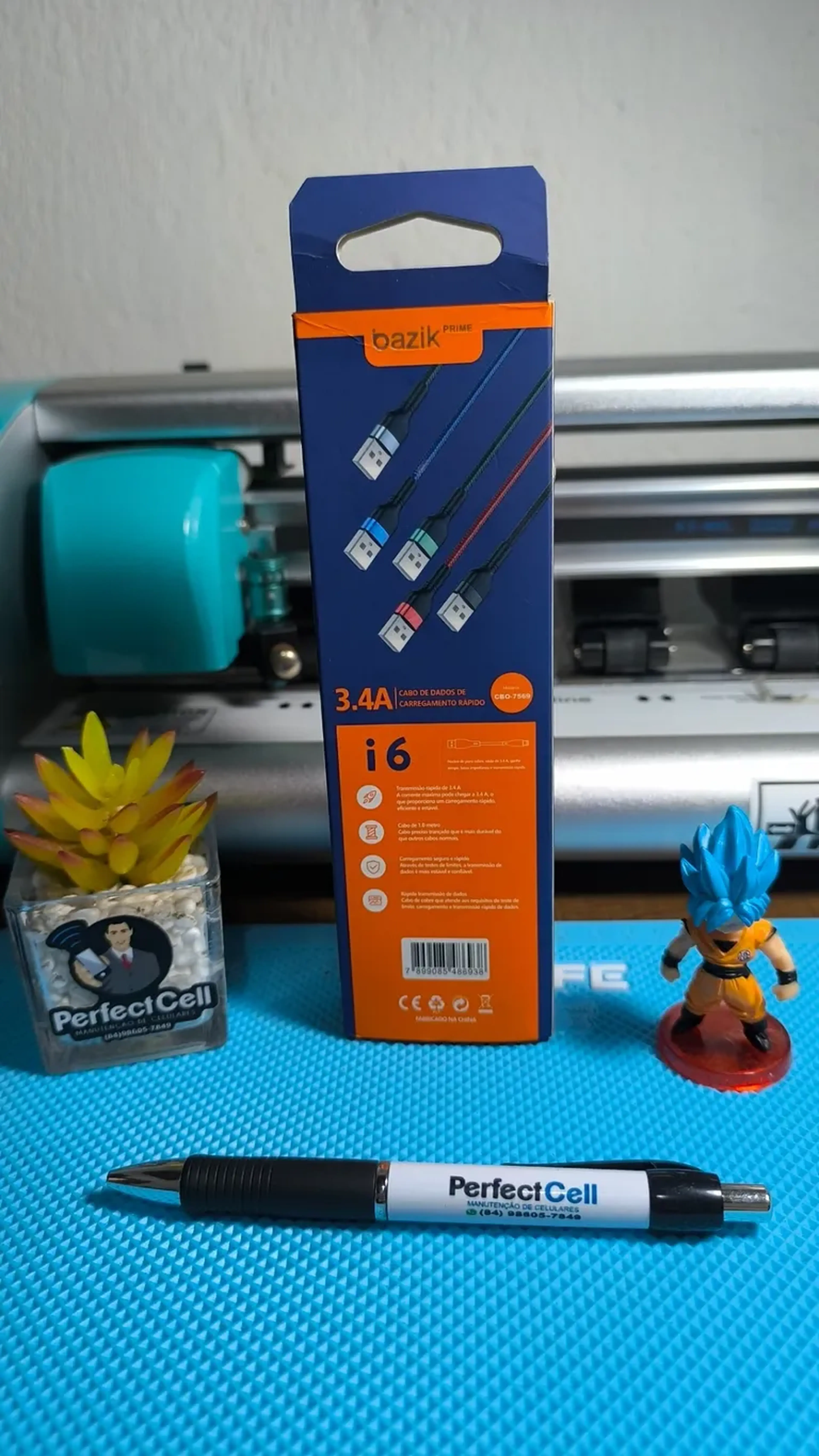 CABO DE DADOS 3.4A IPHONE 2M BAZIK CBO-7569 imagem