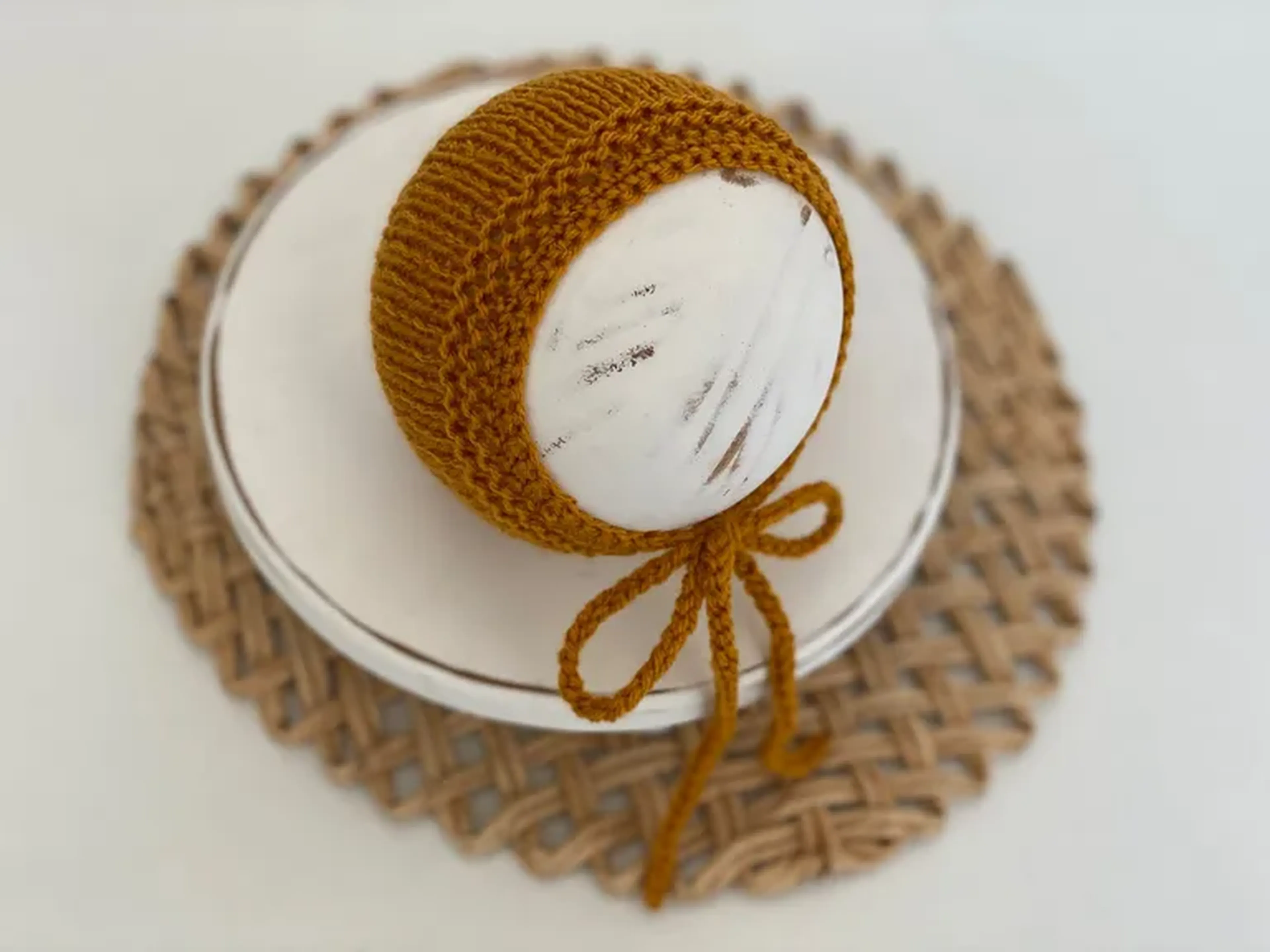 Touca Newborn Mostarda imagem