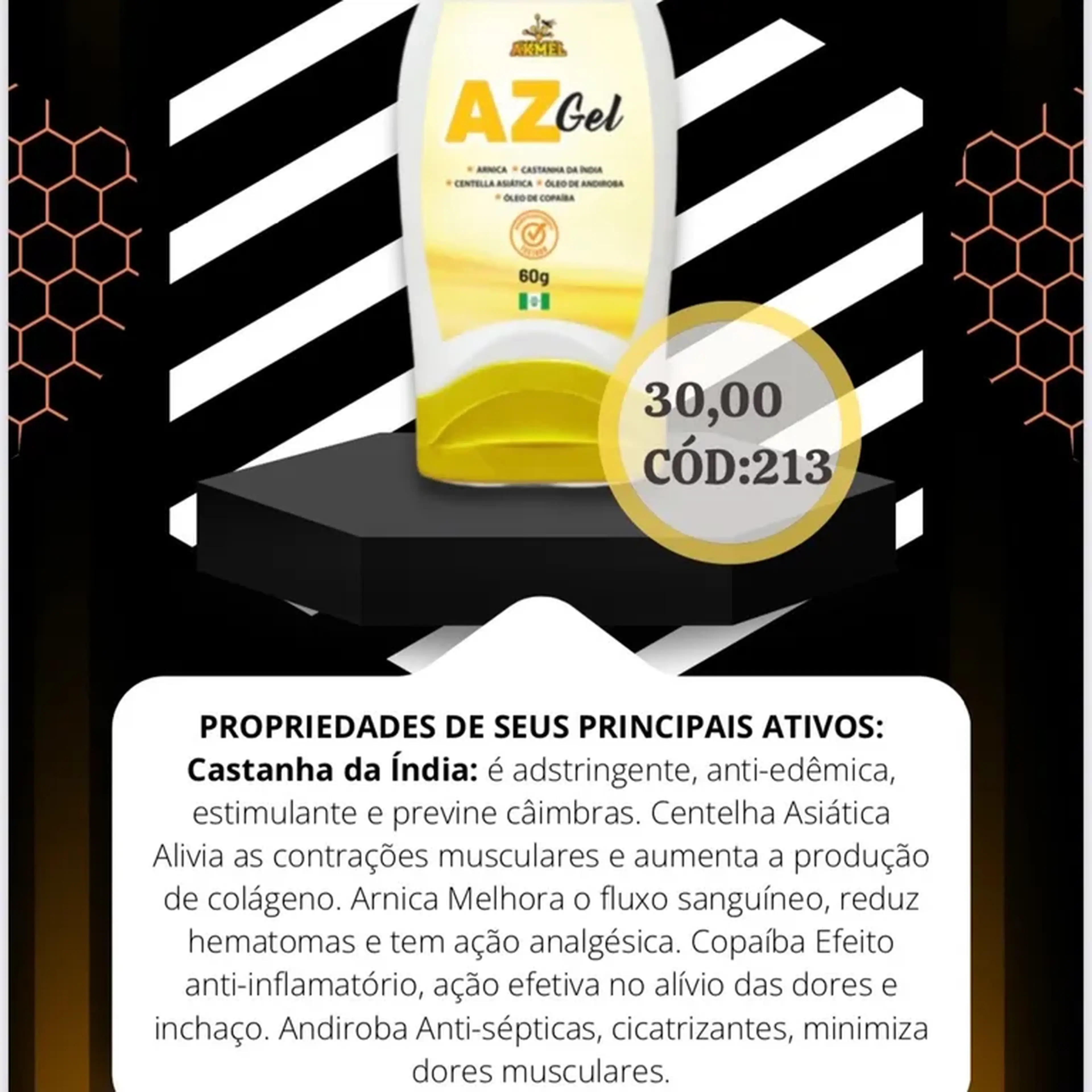 gel dê massagem Akmel imagem