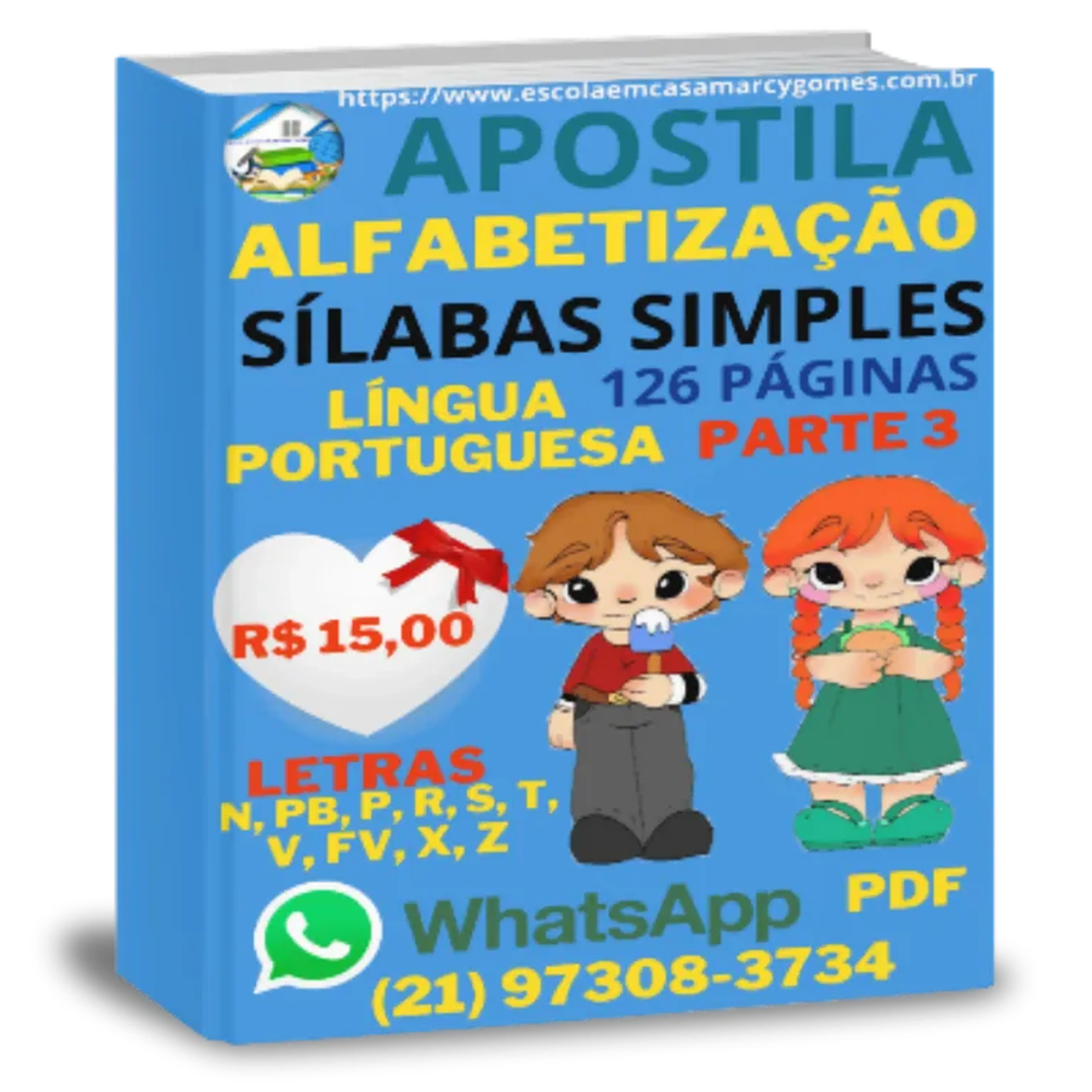 Apostila 1º ano (alfabetização) P3. Português. PDF imagem