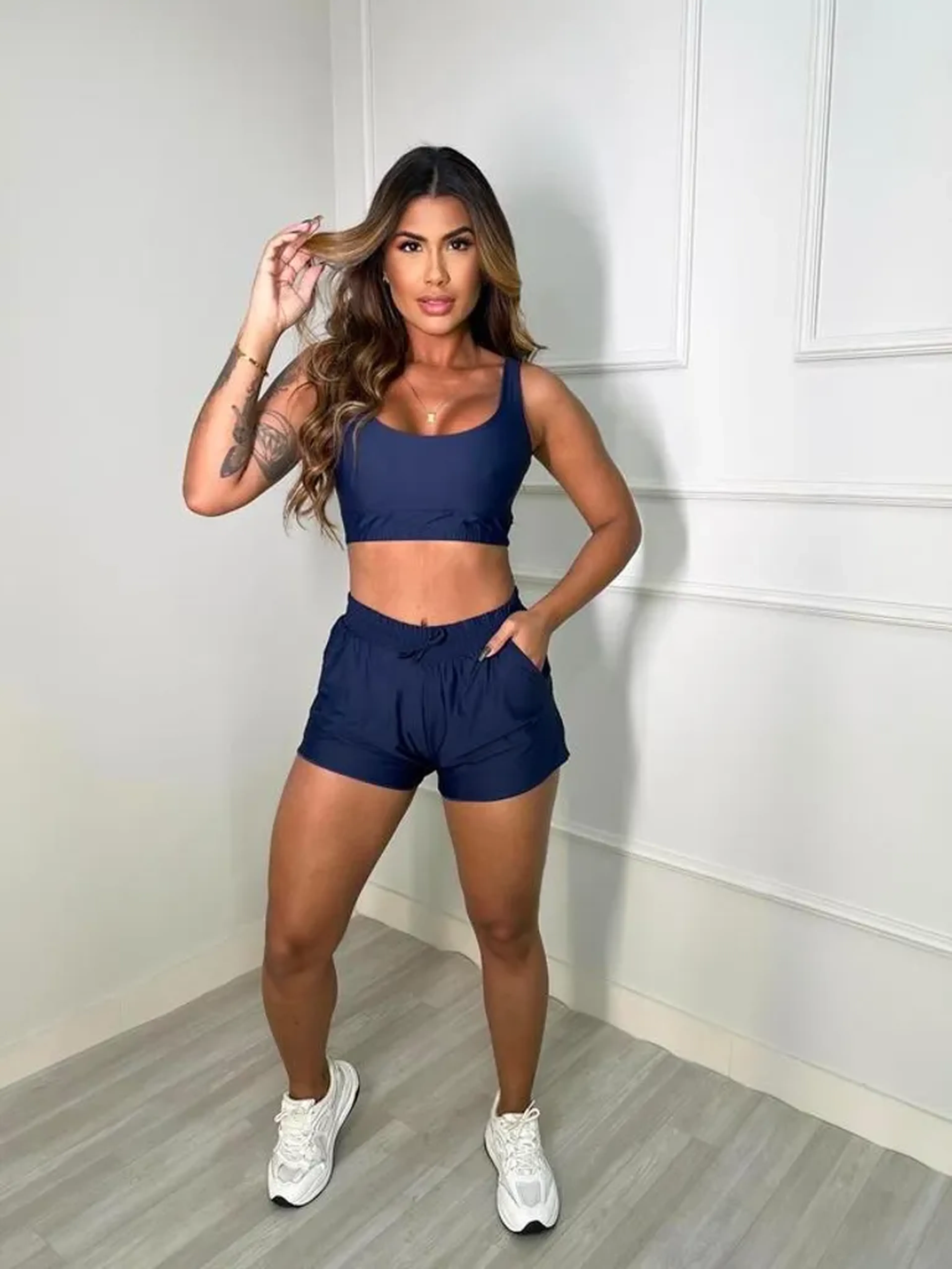 Top Alcinha - Azul Marinho imagem