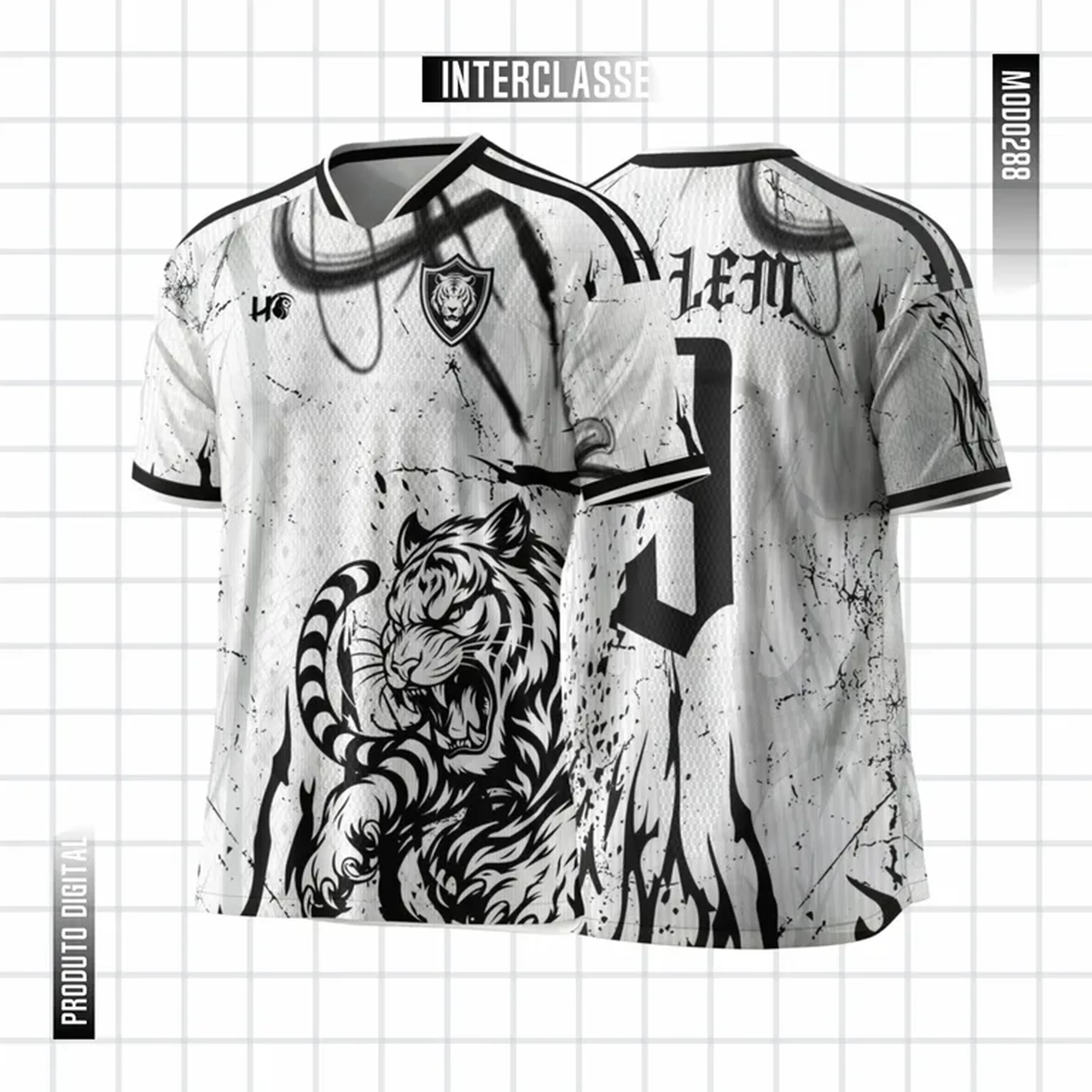 Arte Vetor Camisa Interclasse Tigre Mod0288 imagem