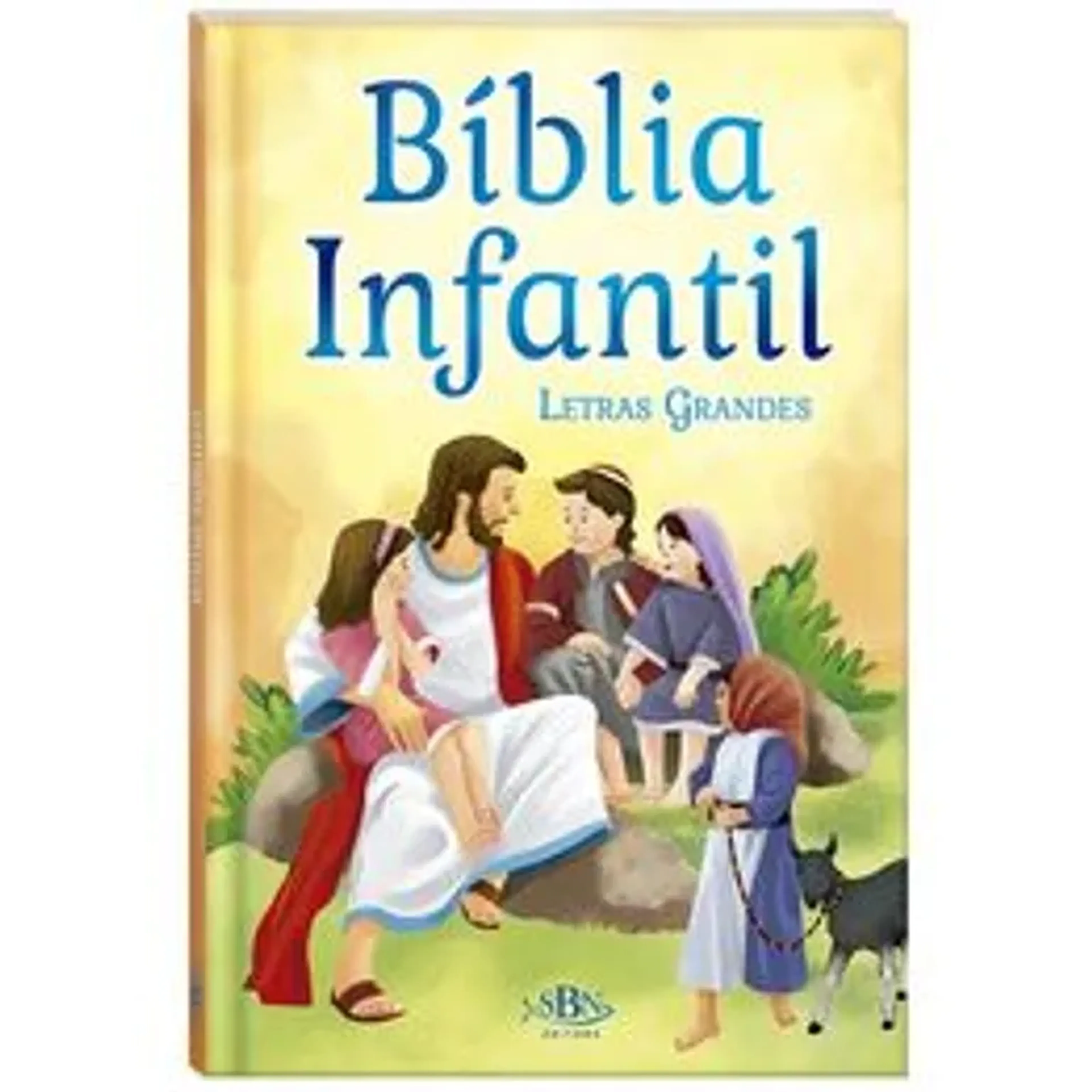 Biblia Infantil com Letras Grandes e Capa Dura imagem