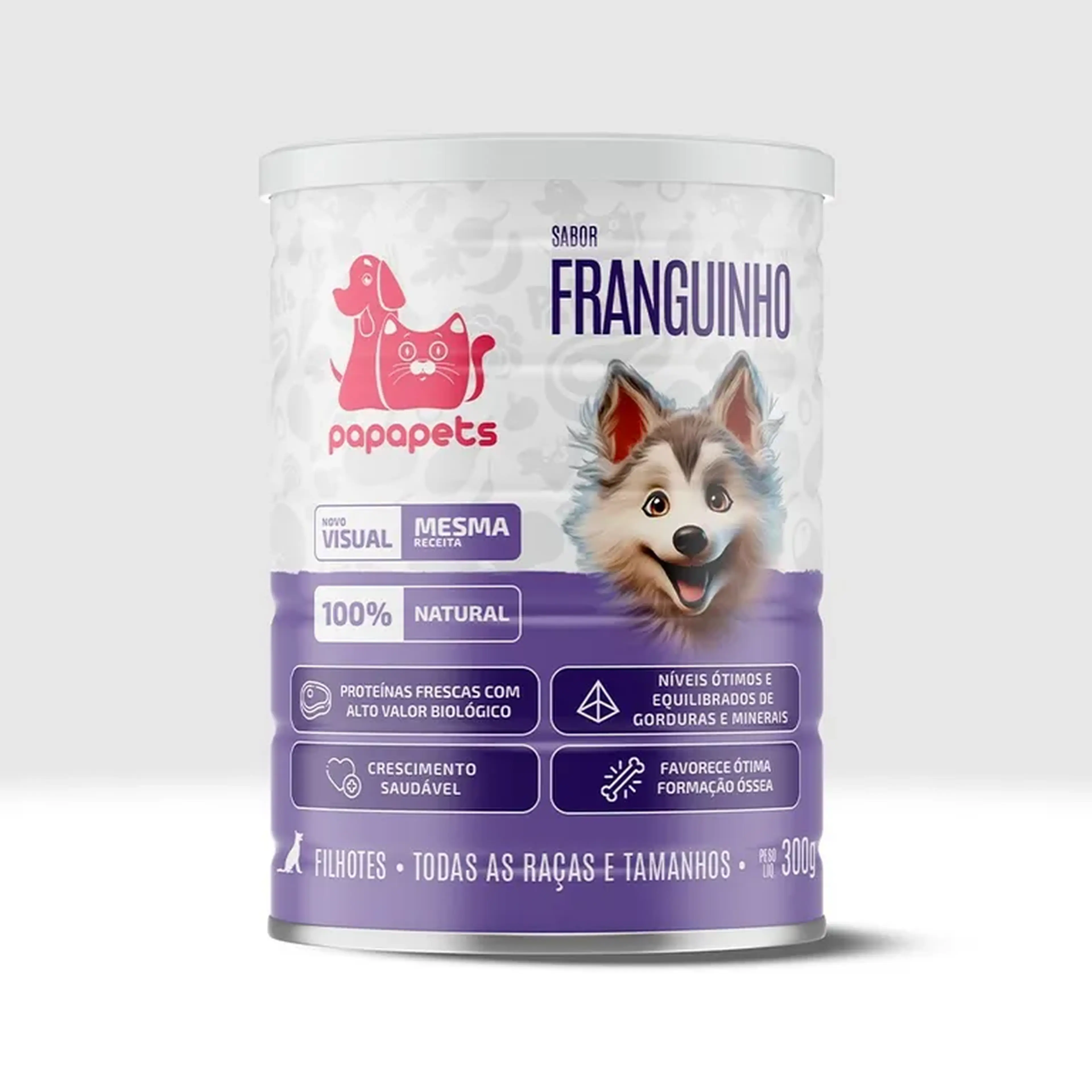 FRANGUINHO 300G - ALIMENTO UMIDO 100% NATURAL PARA CAES FILHOTES imagem