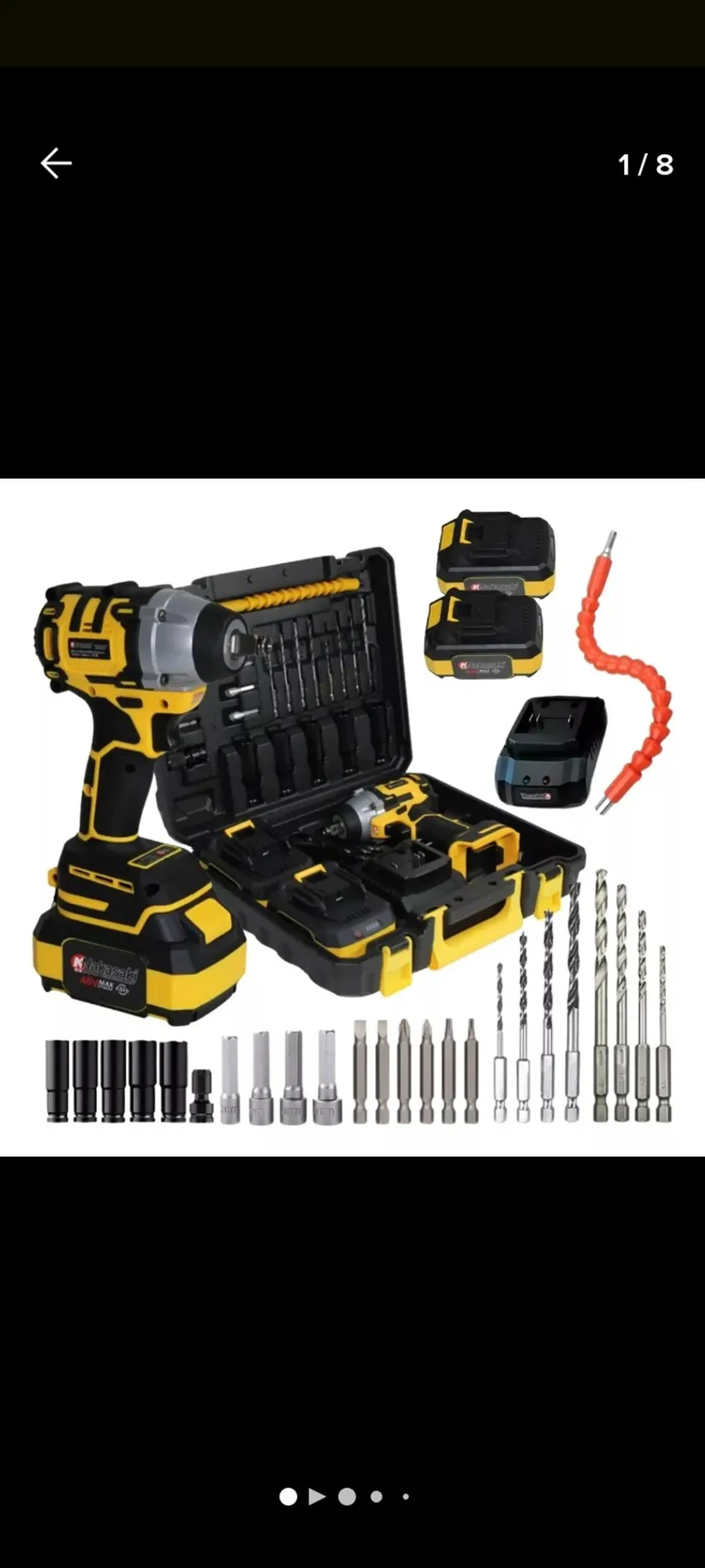 Chave de impacto KNAKASAKI 48v + kit imagem