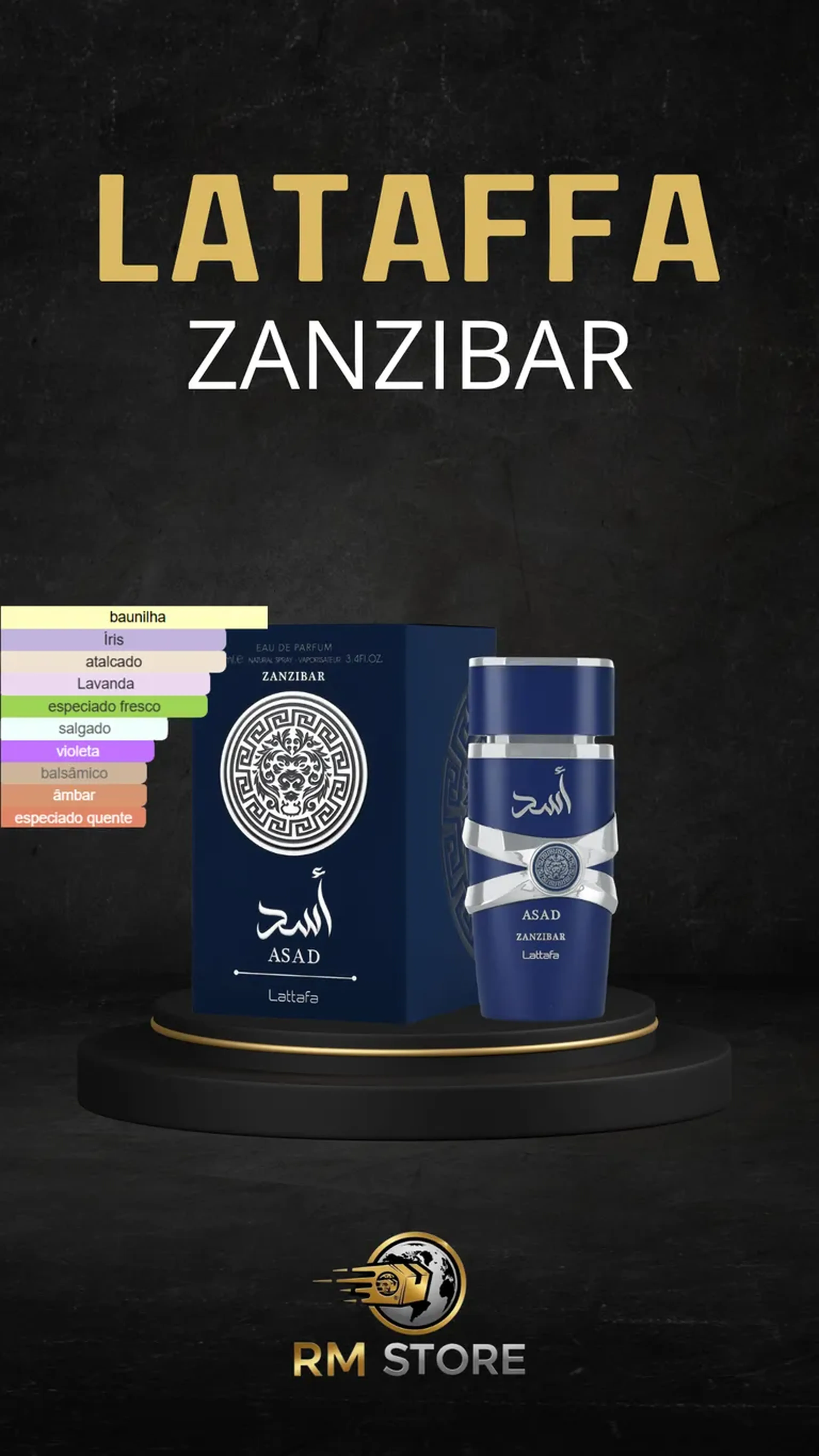 Perfume Masculino Zanzibar EDP 100ml - Lataffa imagem