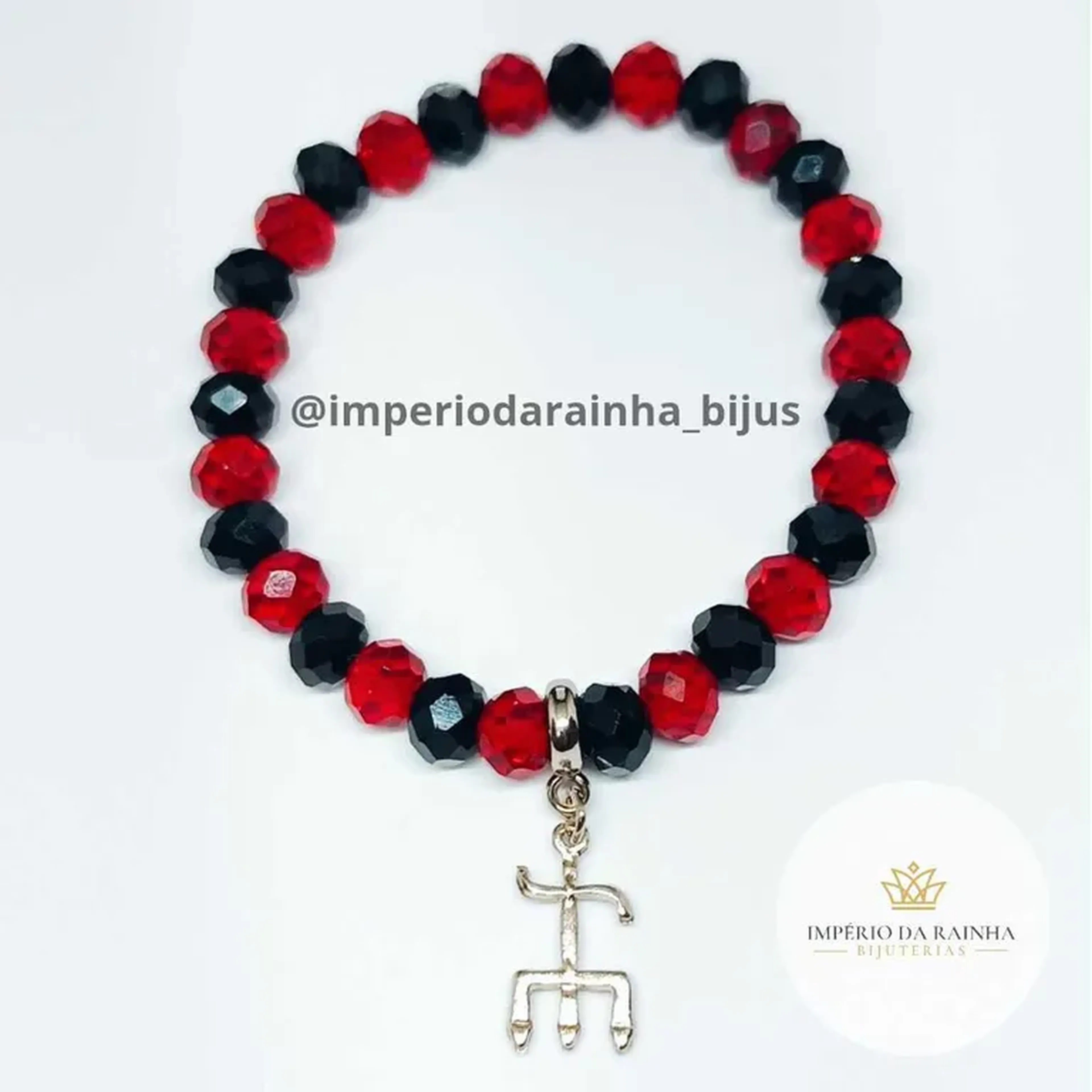 Pulseira de Elástico Exu 🖤❤️ imagem