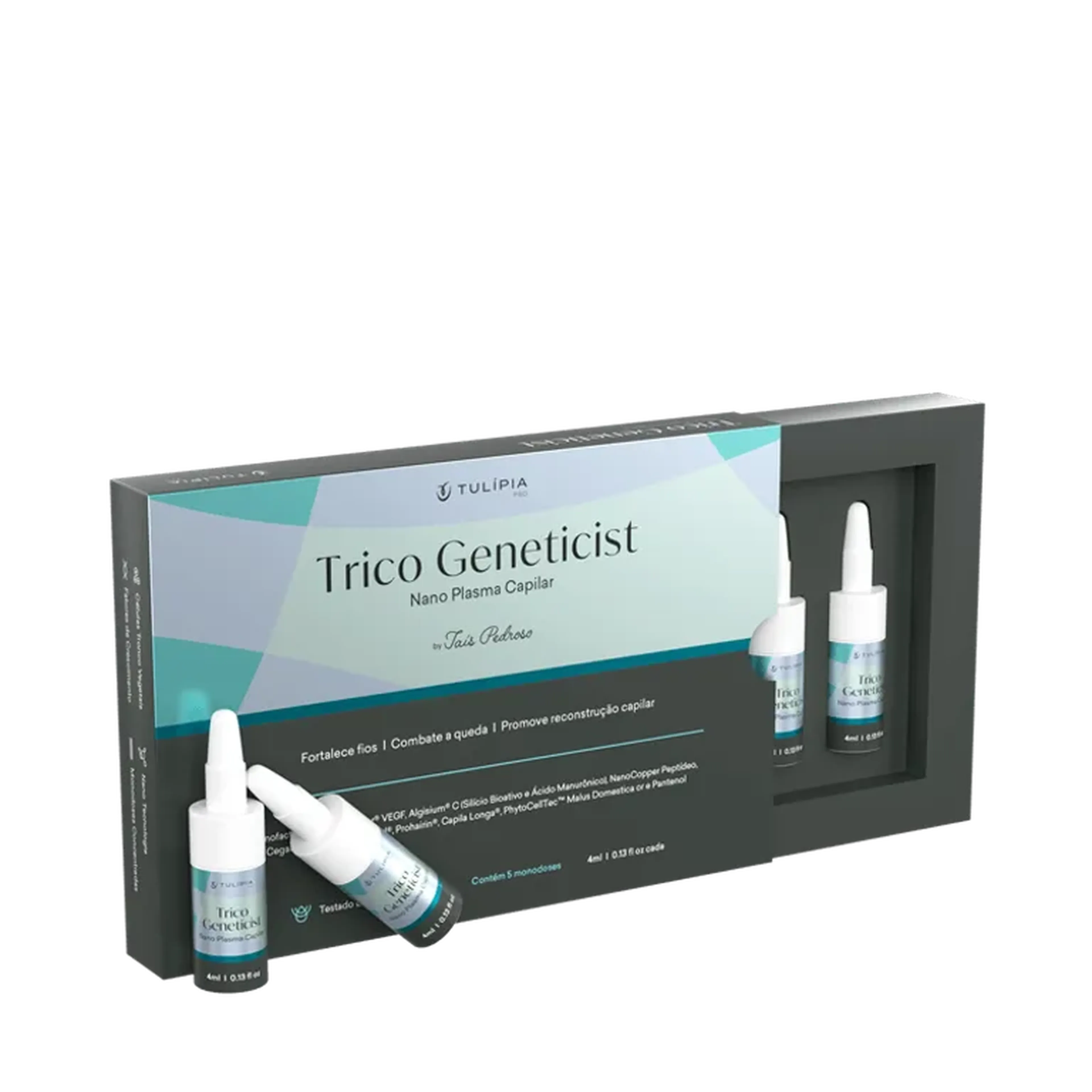 Trico Geneticist Nano Plasma Capilar 4ml - 5 ampolas ± 5 aplica imagem