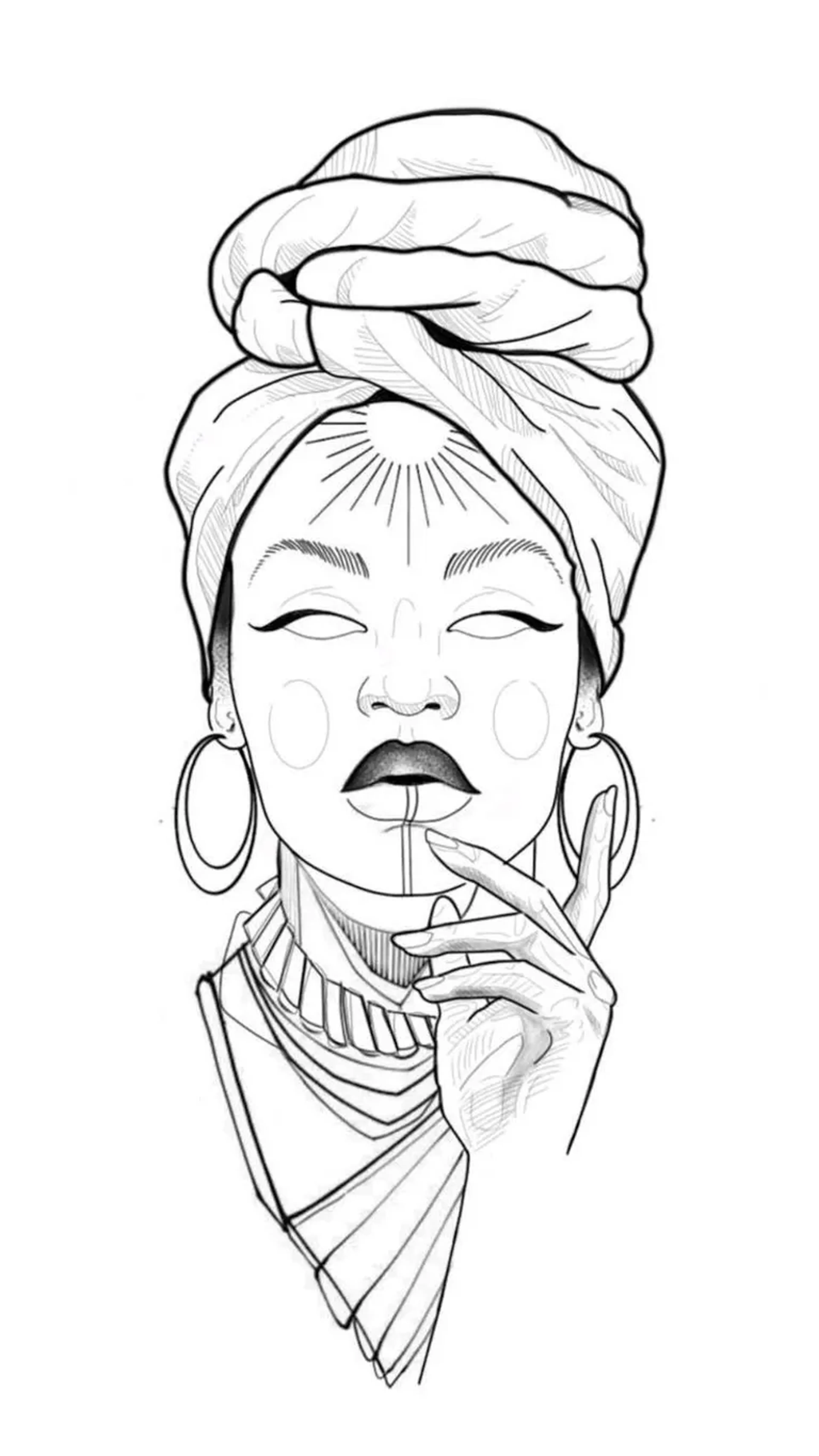 Arte Afro 1 - Blackwork (Valor Promocional) - LEIA A DESCRIÇÃO imagem
