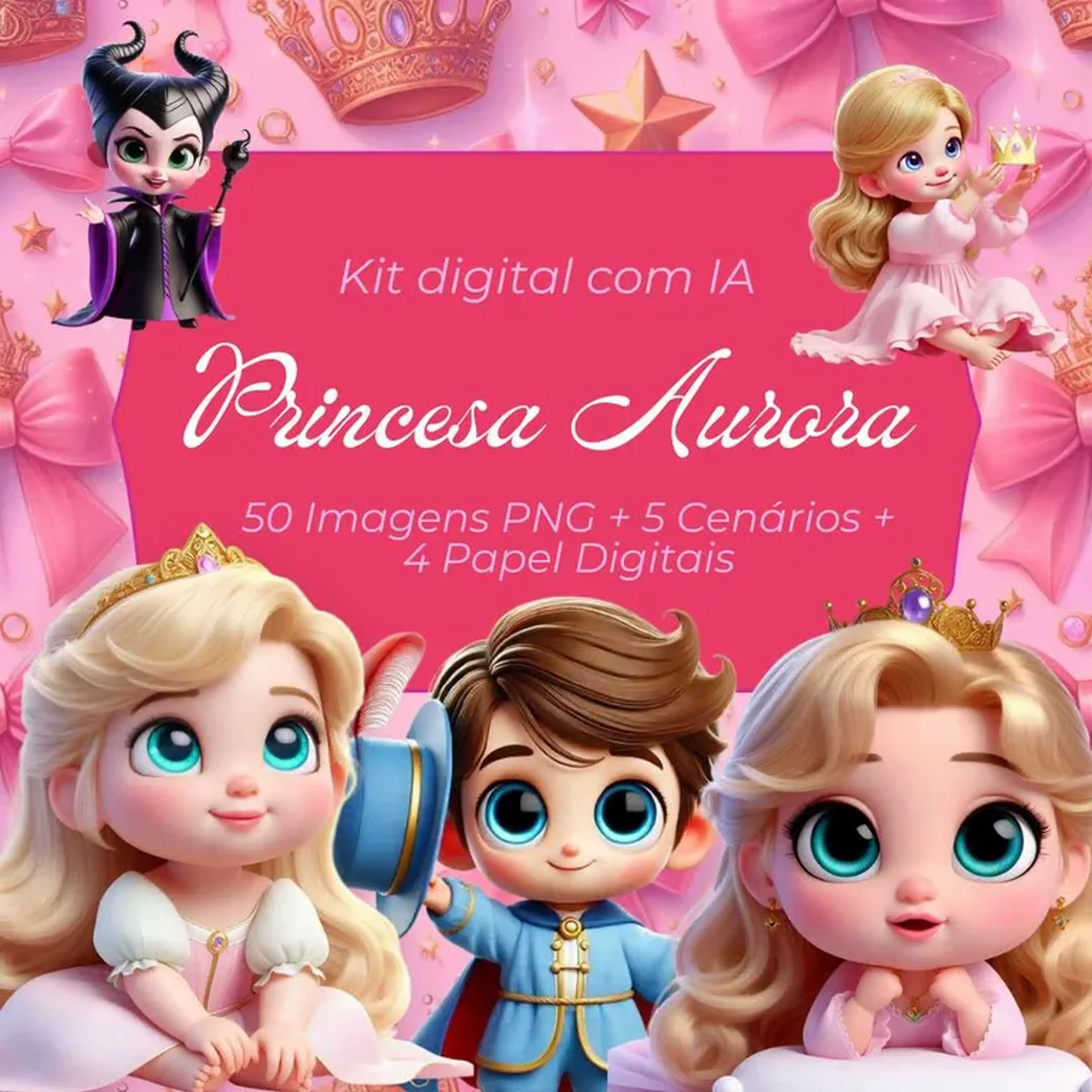 Kit Digital A Bela Adormecida - Princesa Aurora imagem