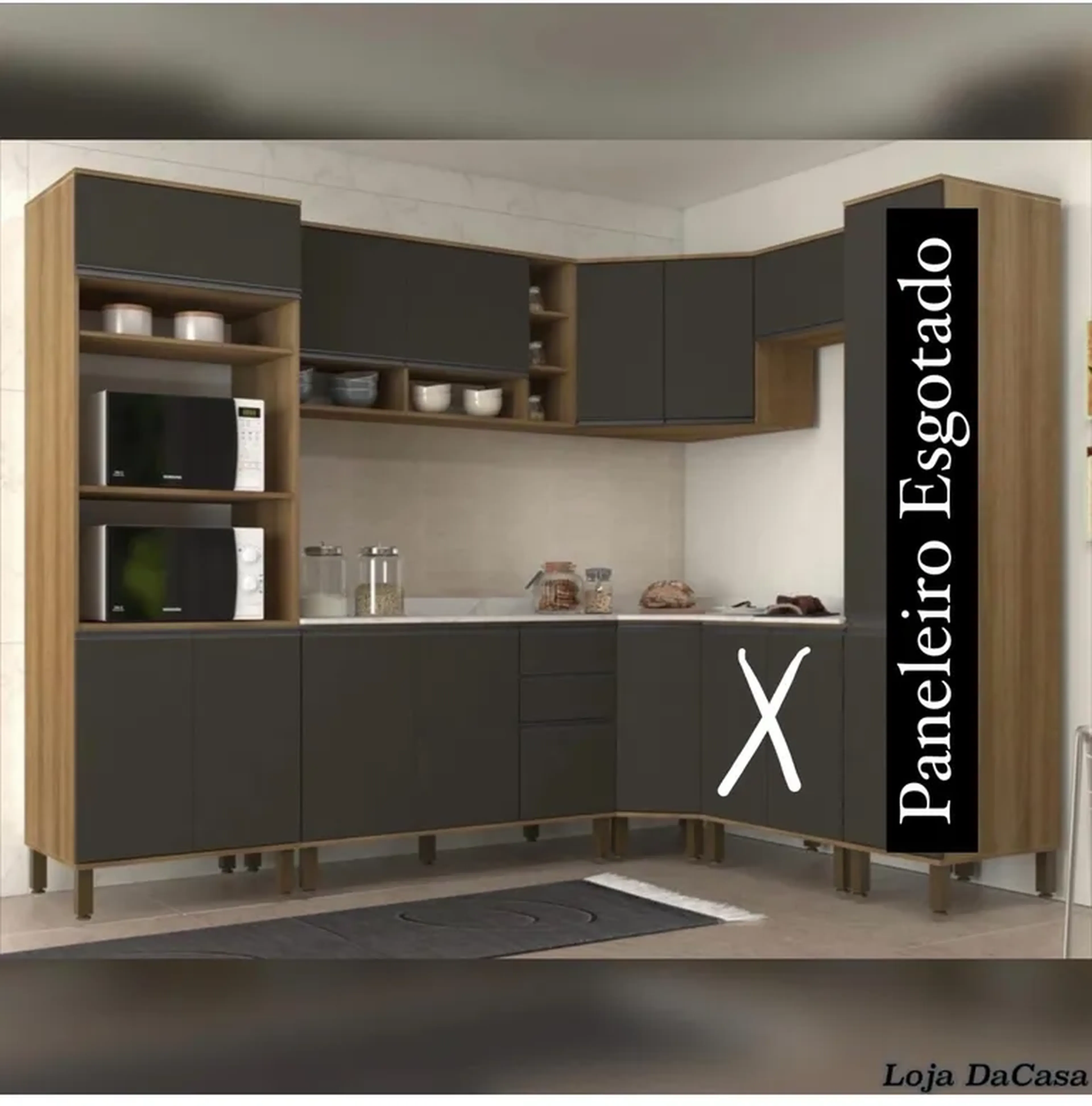 Jogo de Cozinha 6 Peças com Tampo Fechado de 1,20m imagem