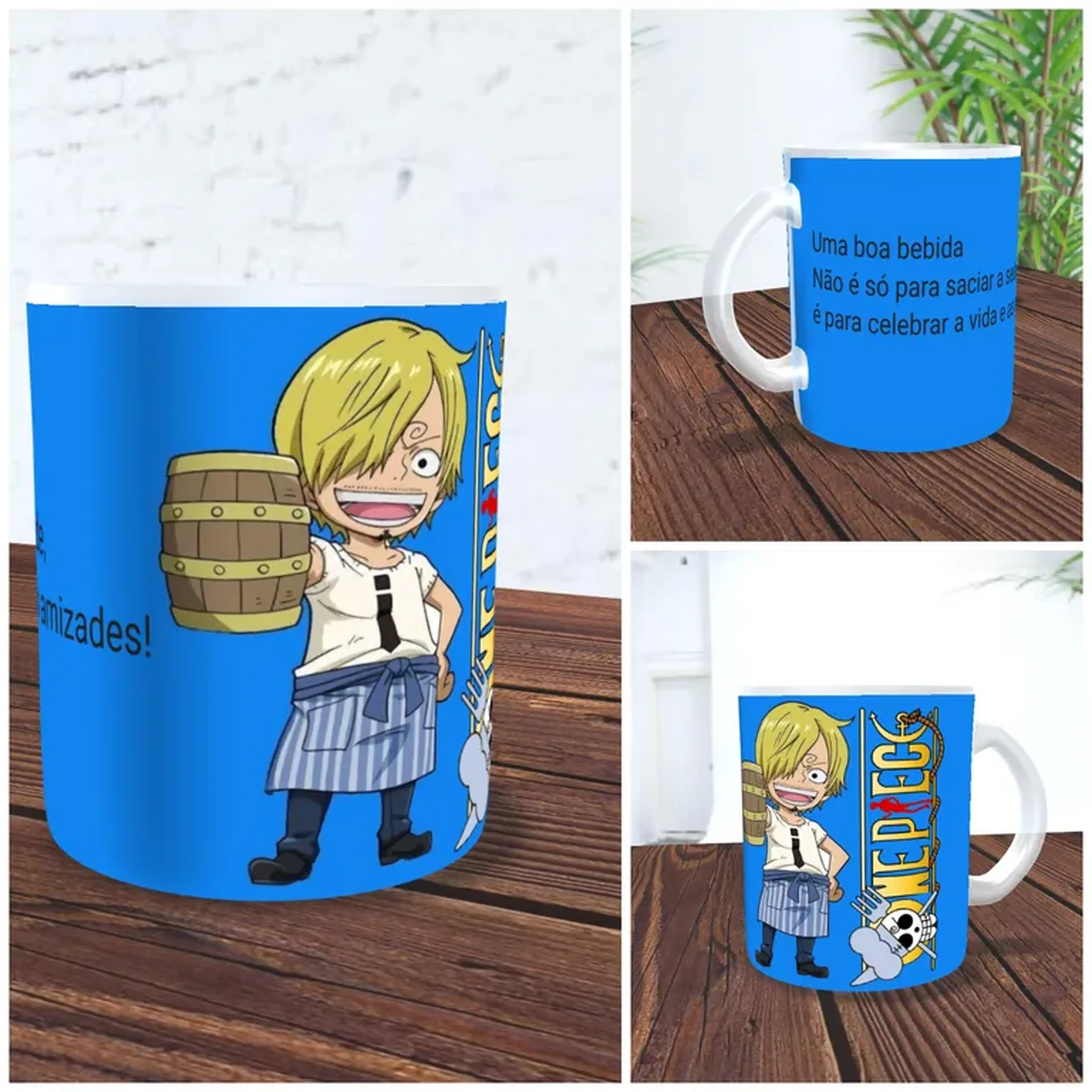 Caneca de Chopp Sanji Vidro 325ml + Caixa imagem