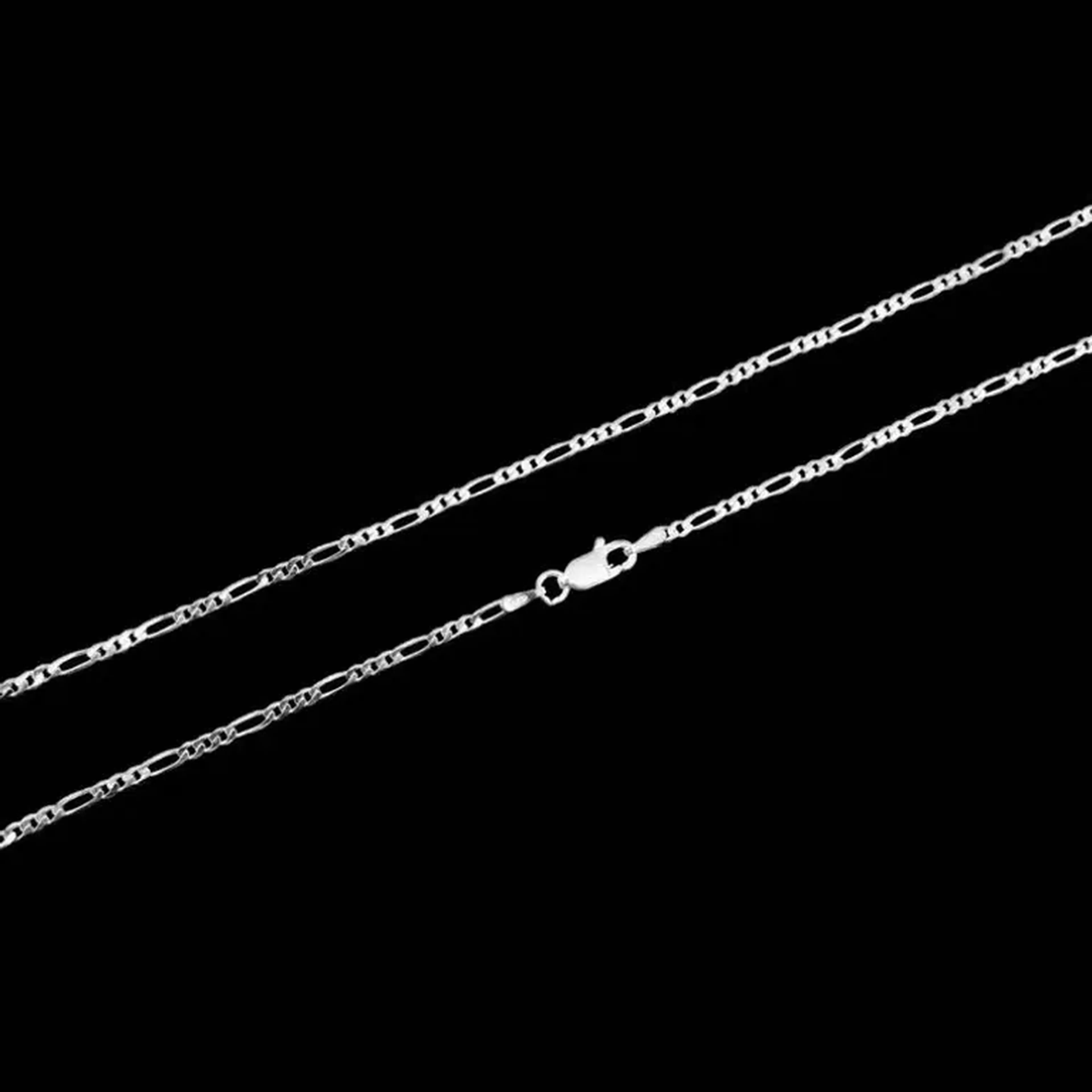 Corrente 3x1 2mm 70cm - Prata legitima imagem
