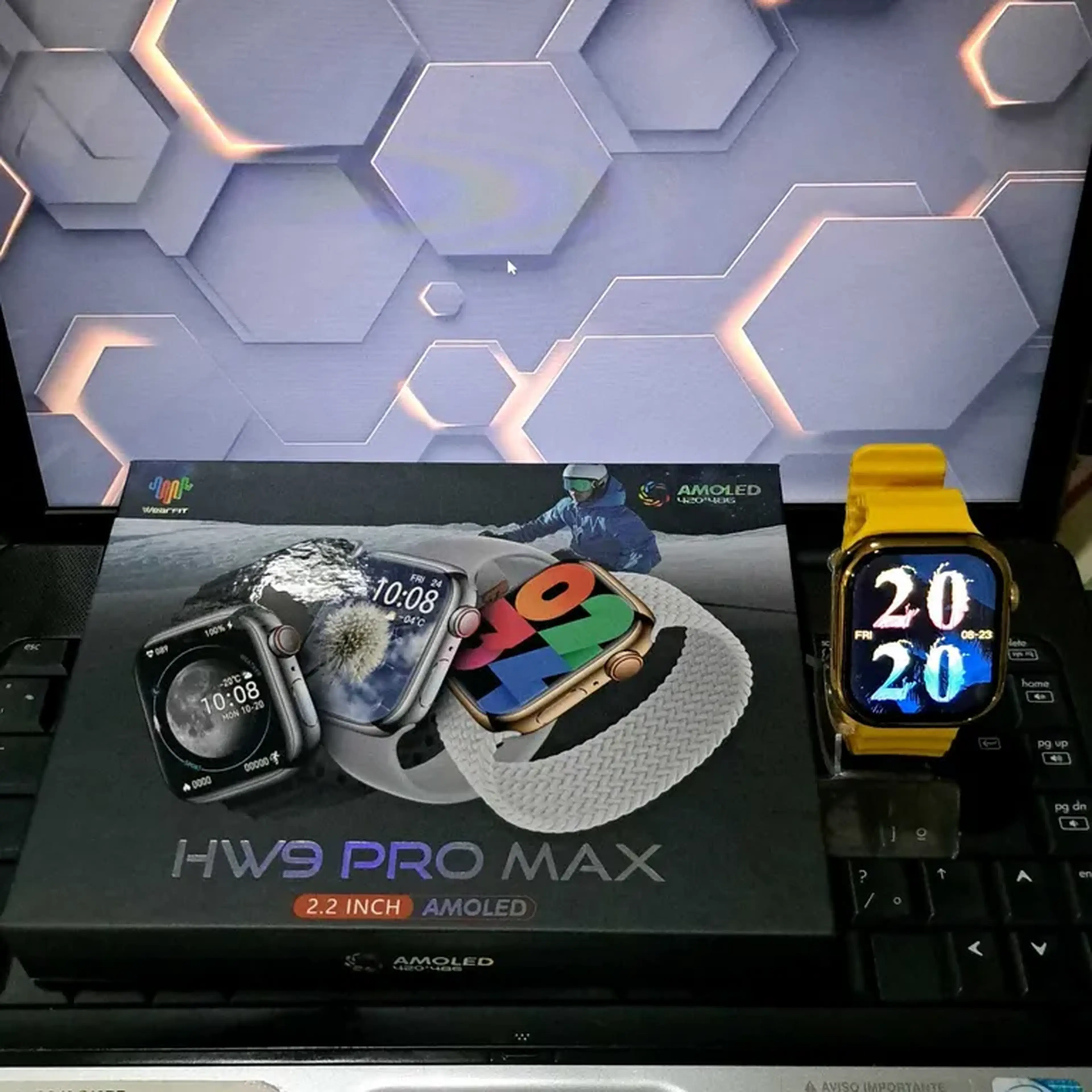 HW9 PRO MAX Trad. Dourado, 49mm imagem