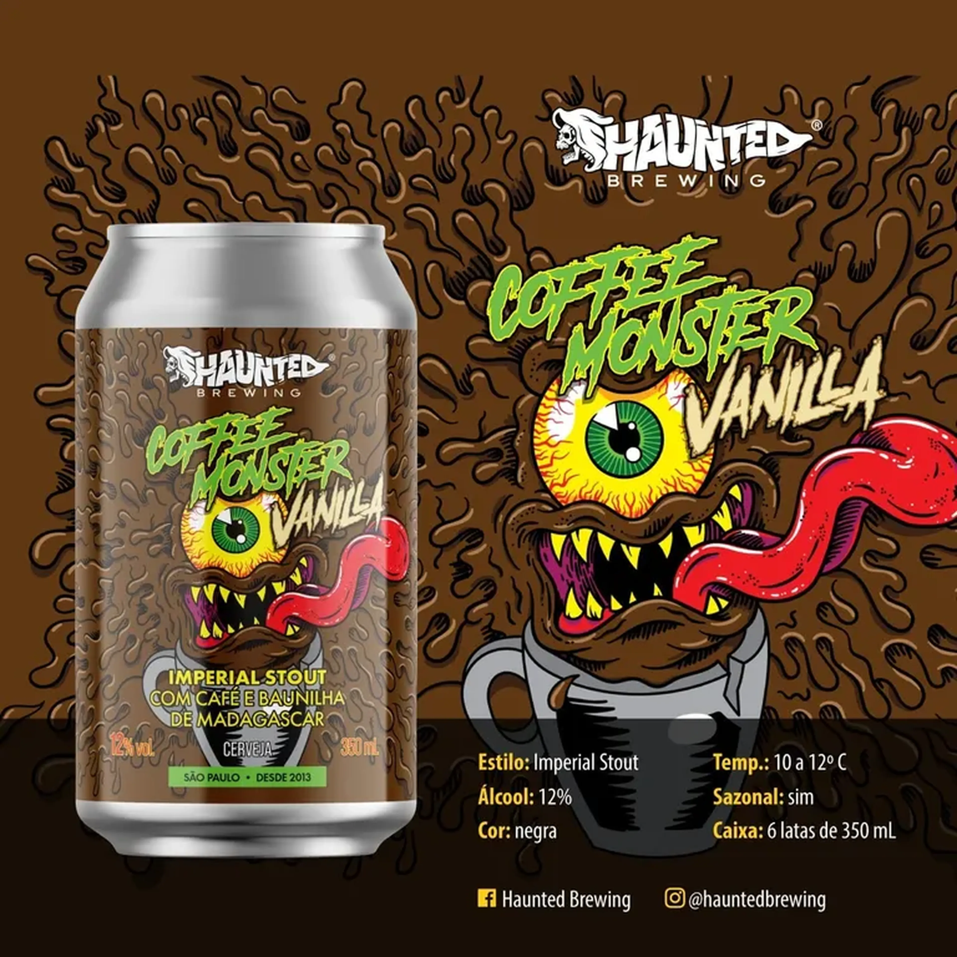 PRÉ VENDA - HANTEND - COFFEE MONSTER – VANILLA imagem