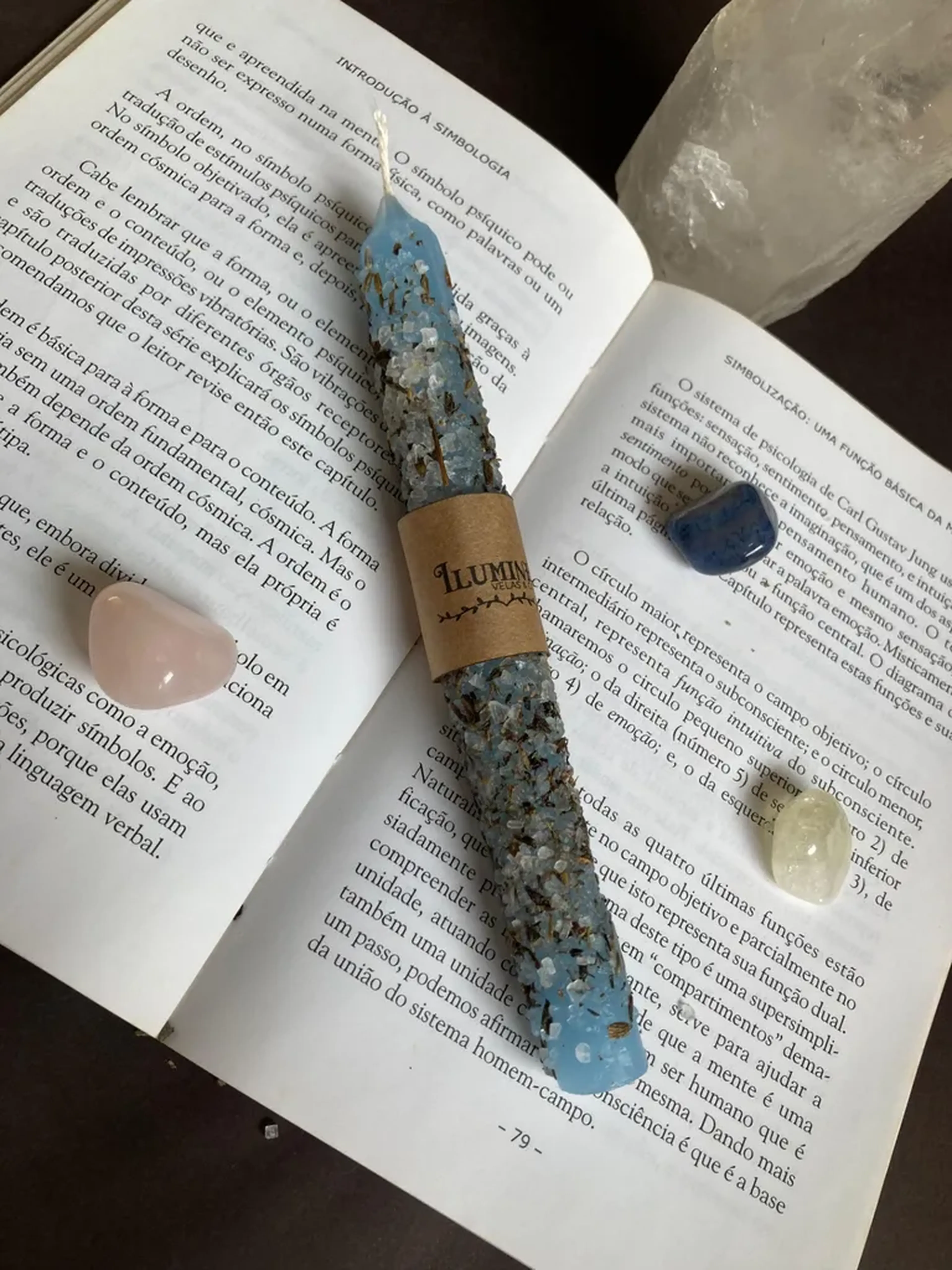 Vela de Iemanjá - Azul com Alfazema imagem