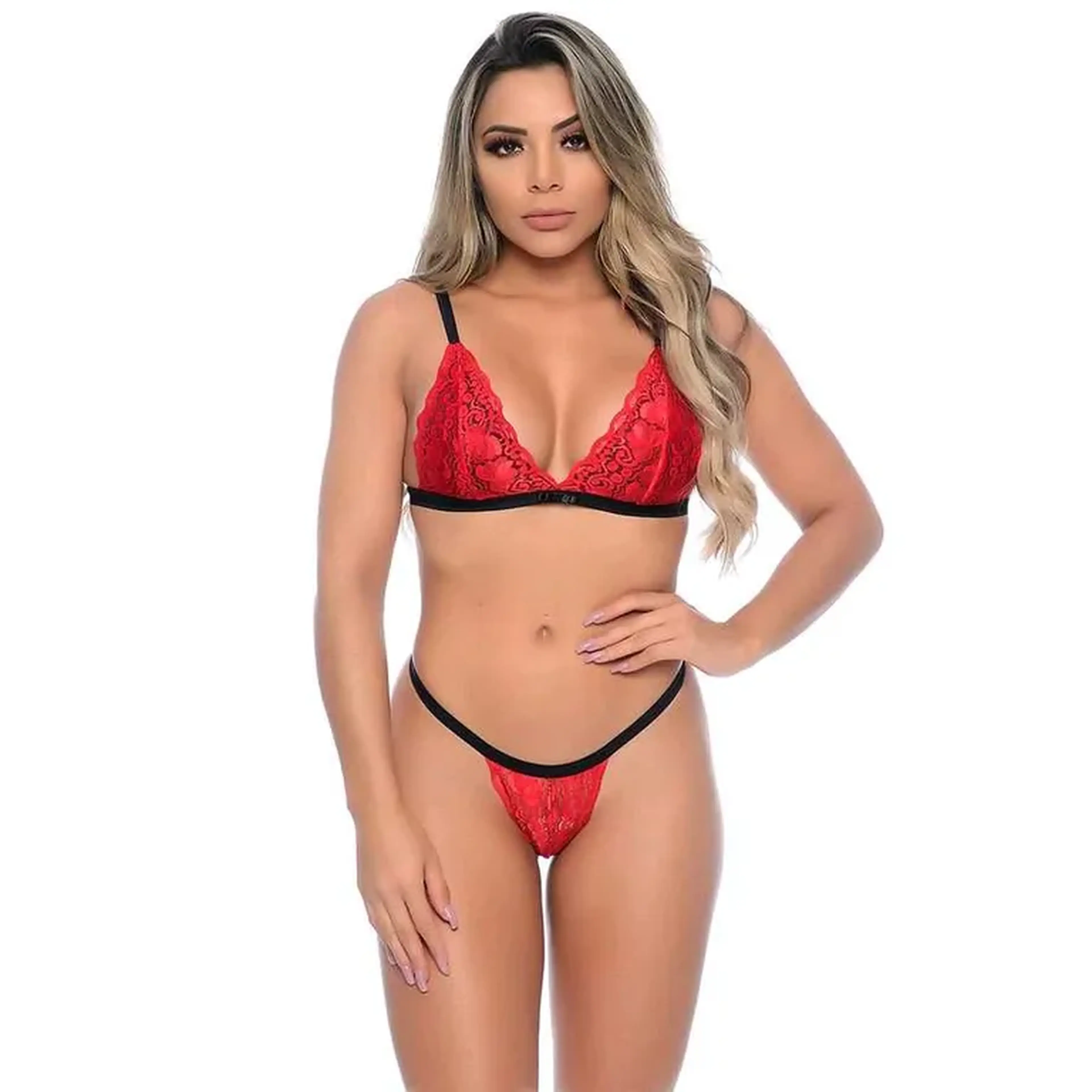 Conjunto lingerie delícia de renda imagem