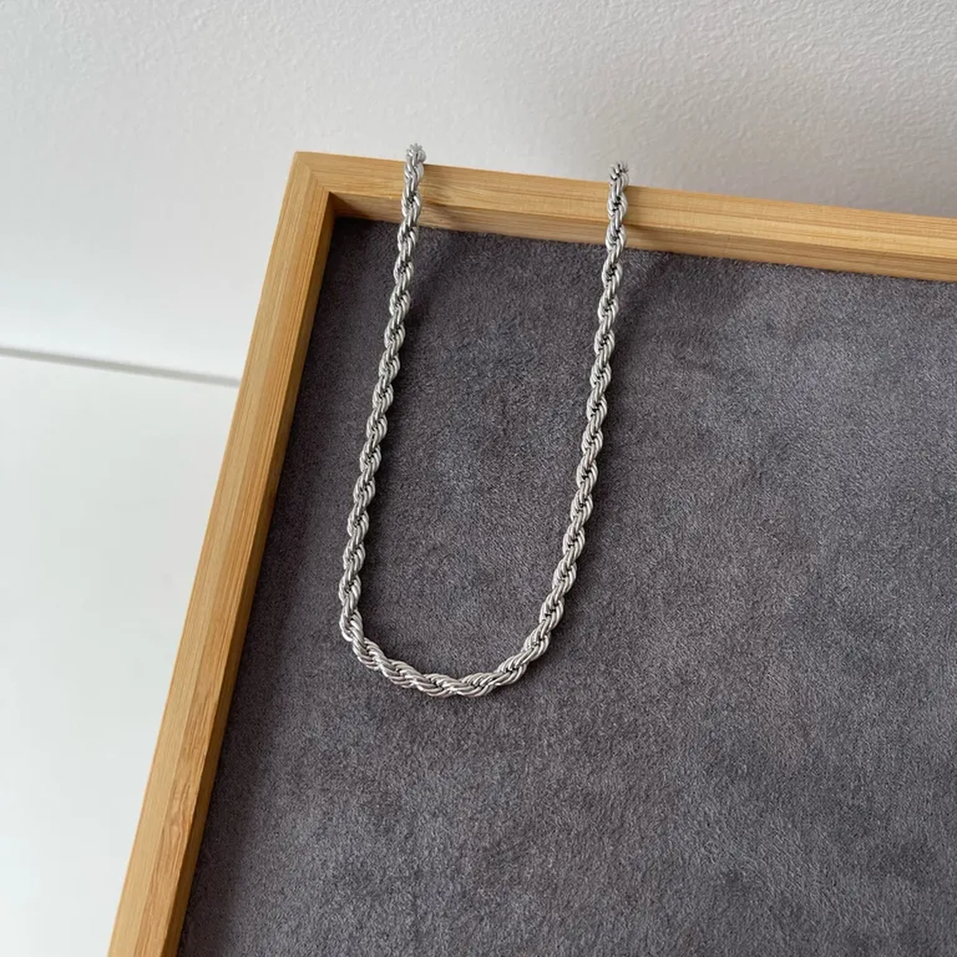 COLAR MASCULINO CORDÃO BAIANO 4MM - 60CM (AÇO INOX) imagem