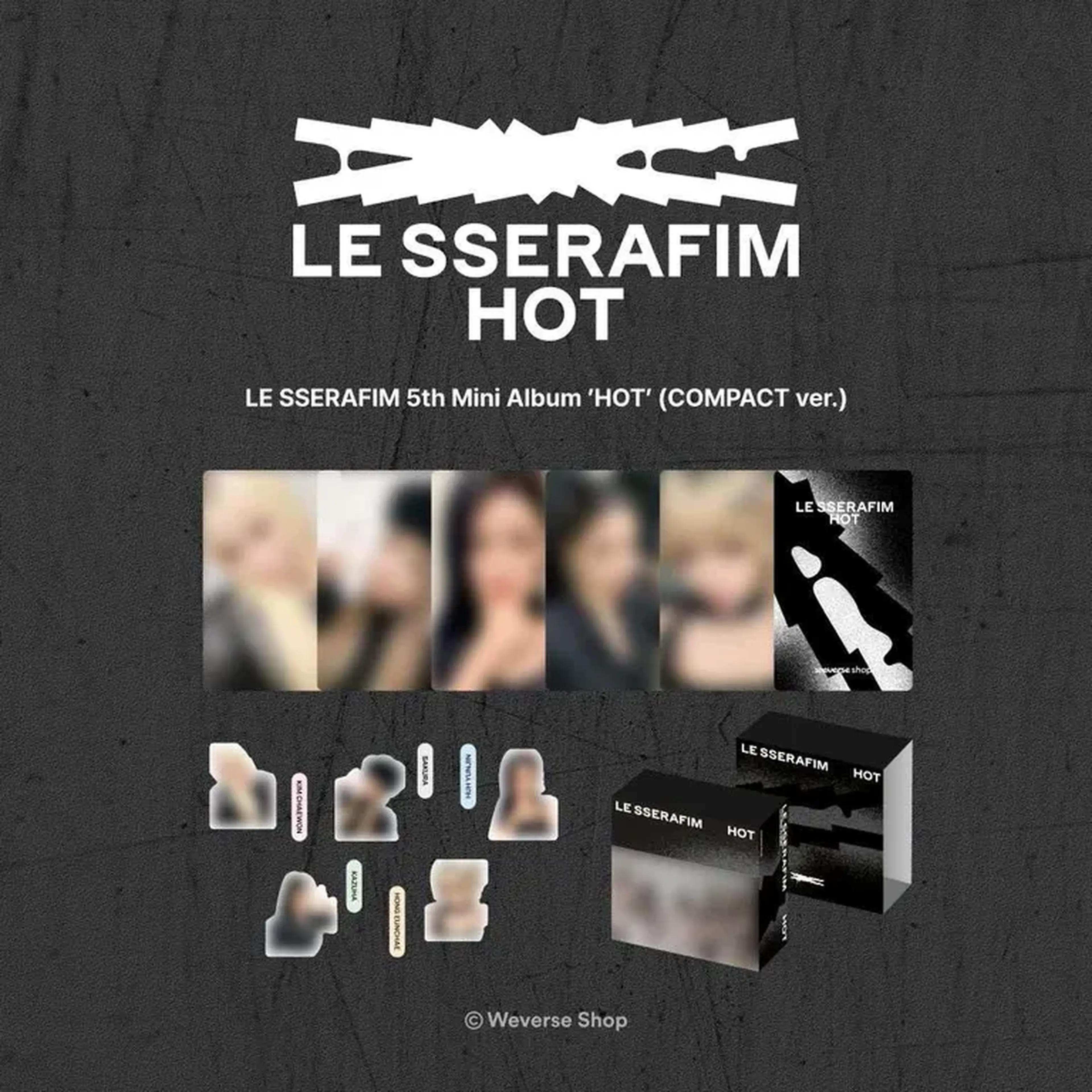 LESSERAFIM hot pobs – compact set imagem