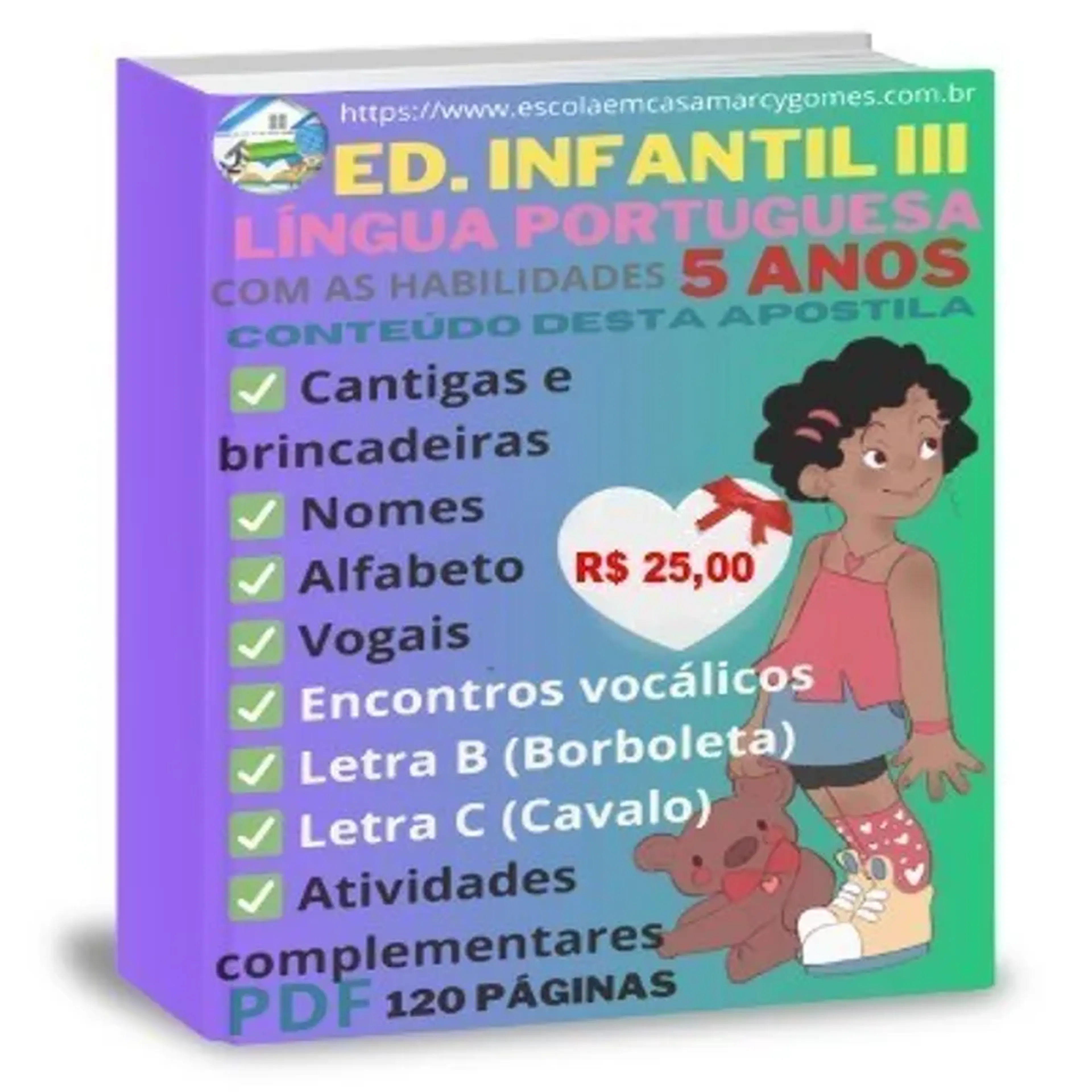 Apostila de Língua Portuguesa - Educação Infantil III (5 anos) 1 imagem