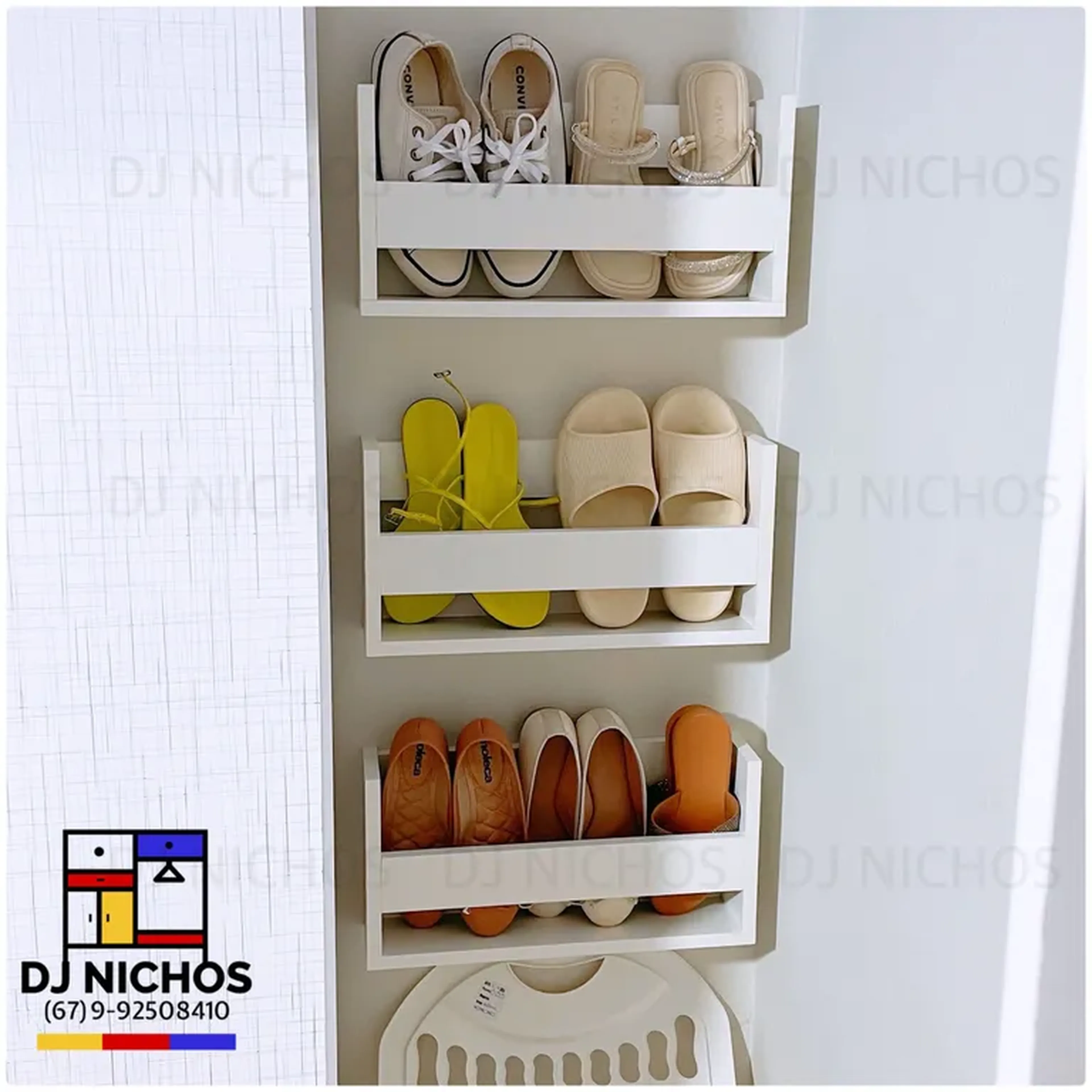 kit 3 suportes para calçados imagem