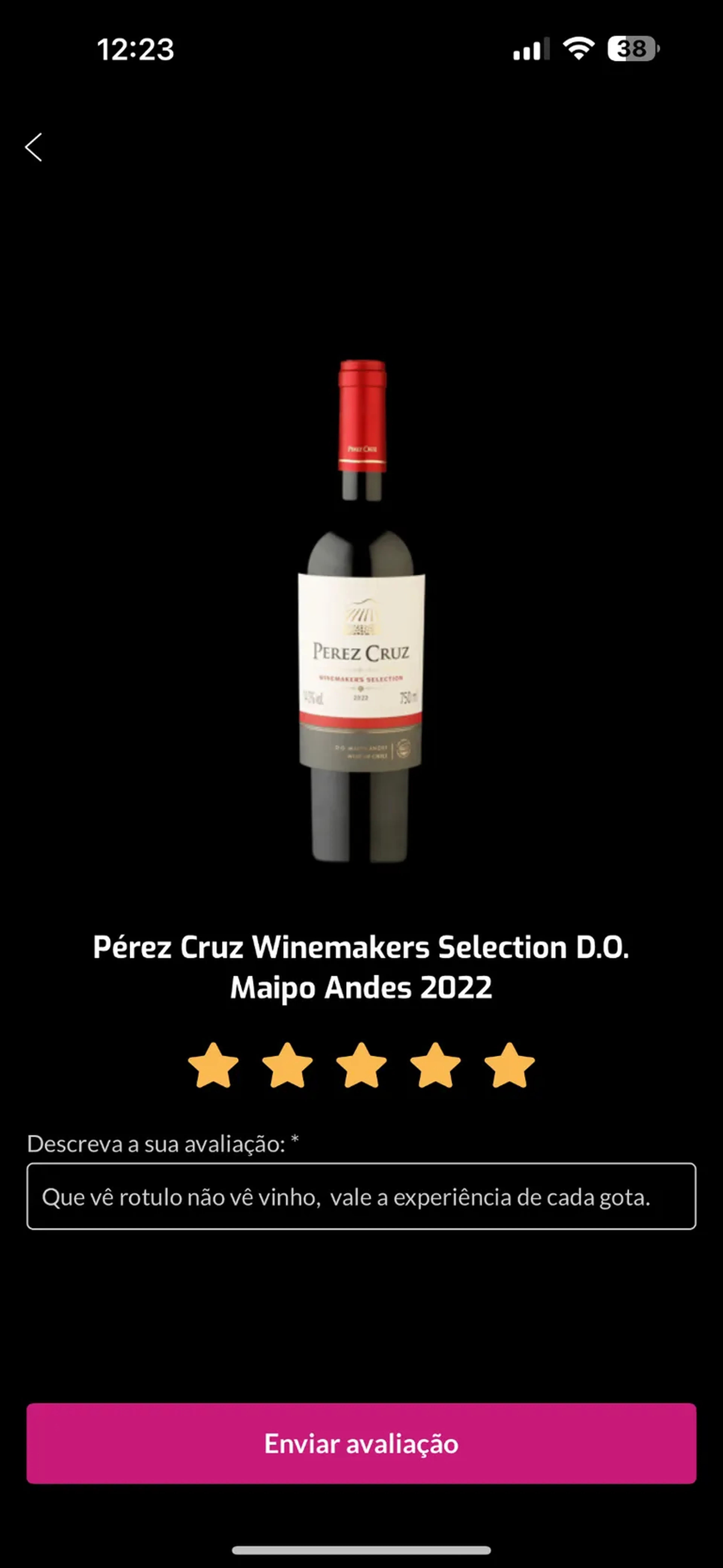 Pérez Cruz Winemakers Selection D.O. Maipo Andes 2022 imagem