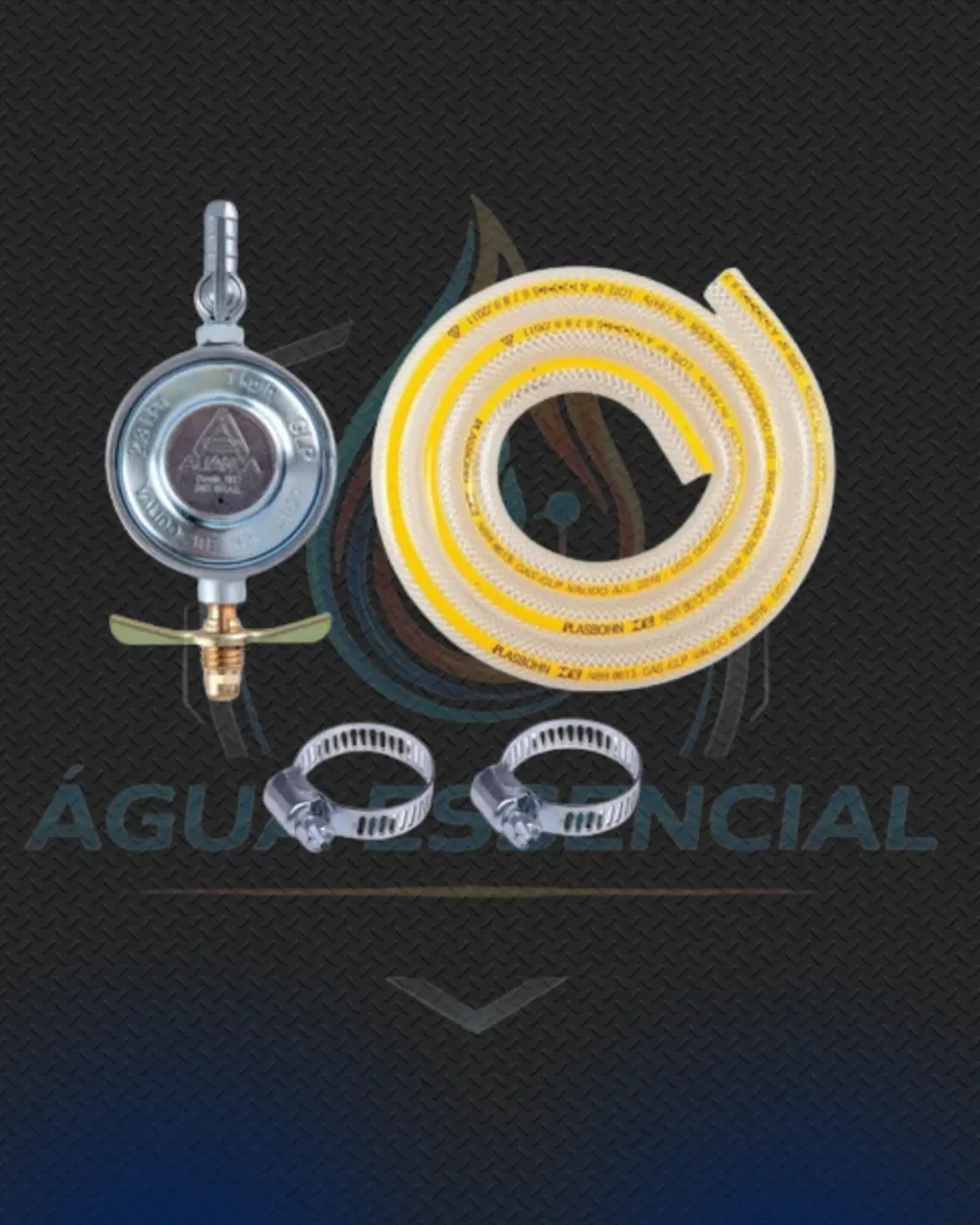 Kit Registro de gás 504-01 - C- mangueira normalizada 1,25 cm imagem