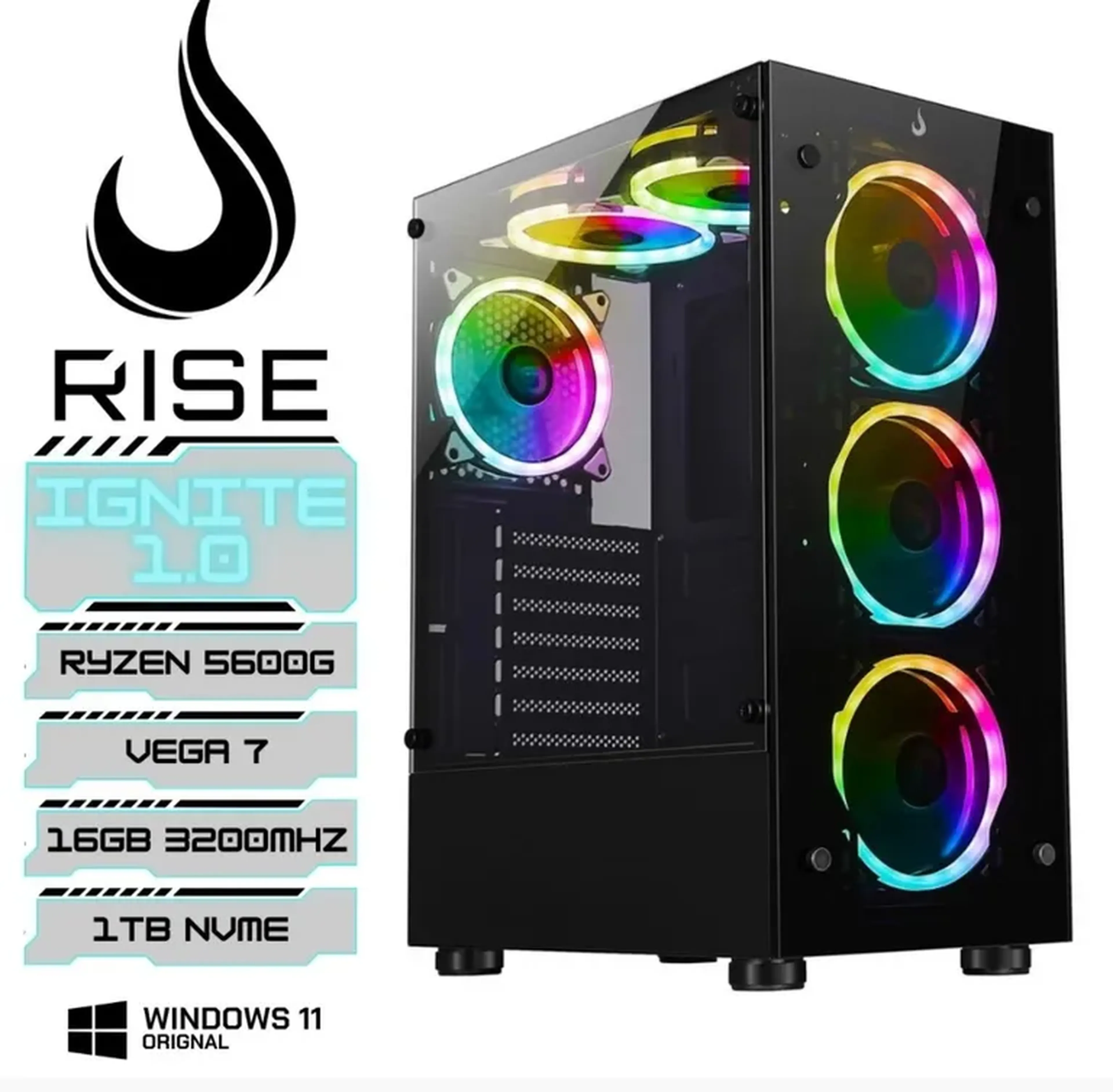 Pc Gamer , ryzen 5600g, 16gb ddr4, ssd m.2 1tb imagem