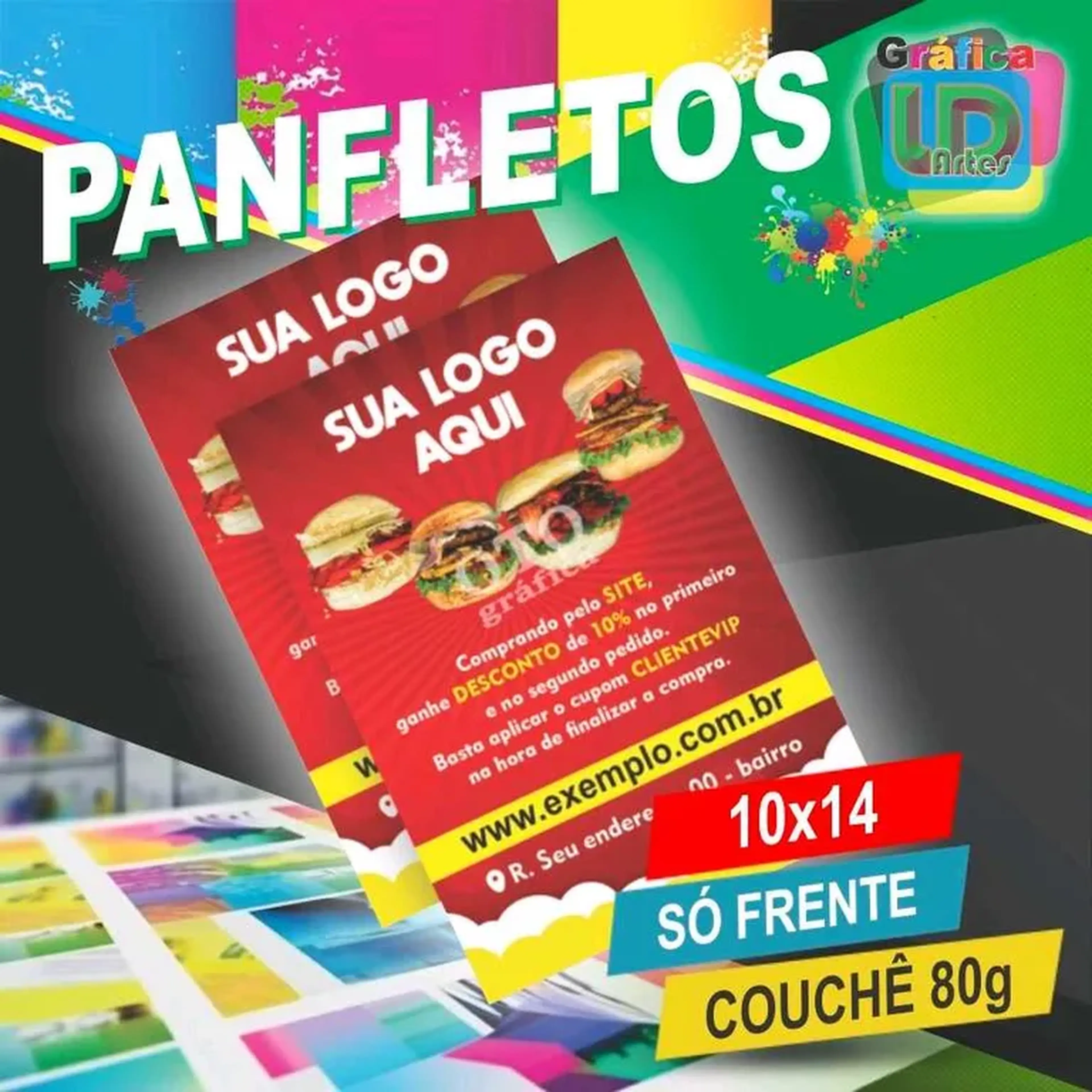 Panfletos 10x14 somente frente imagem