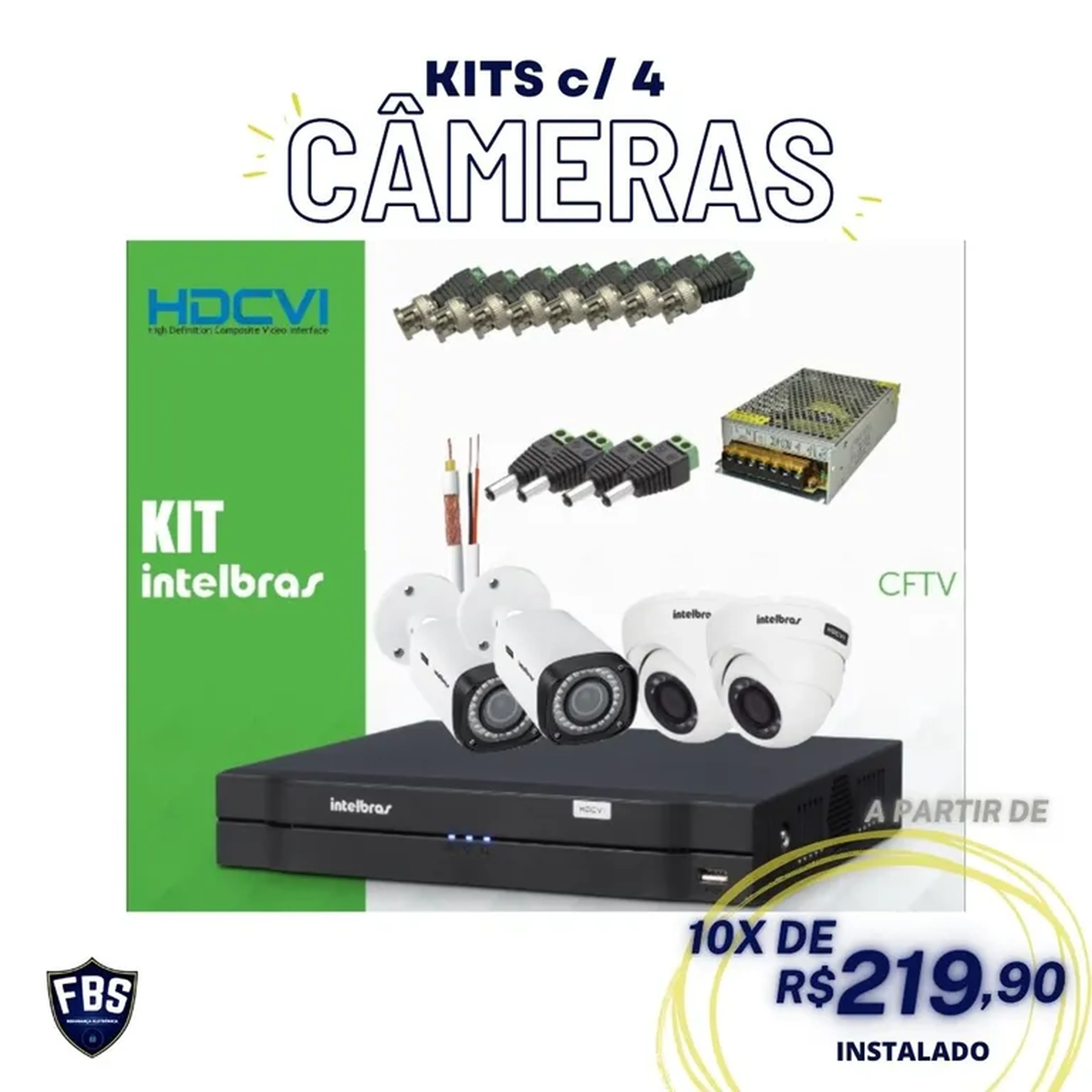 Kit 4 canais intelbras (Promoção) imagem
