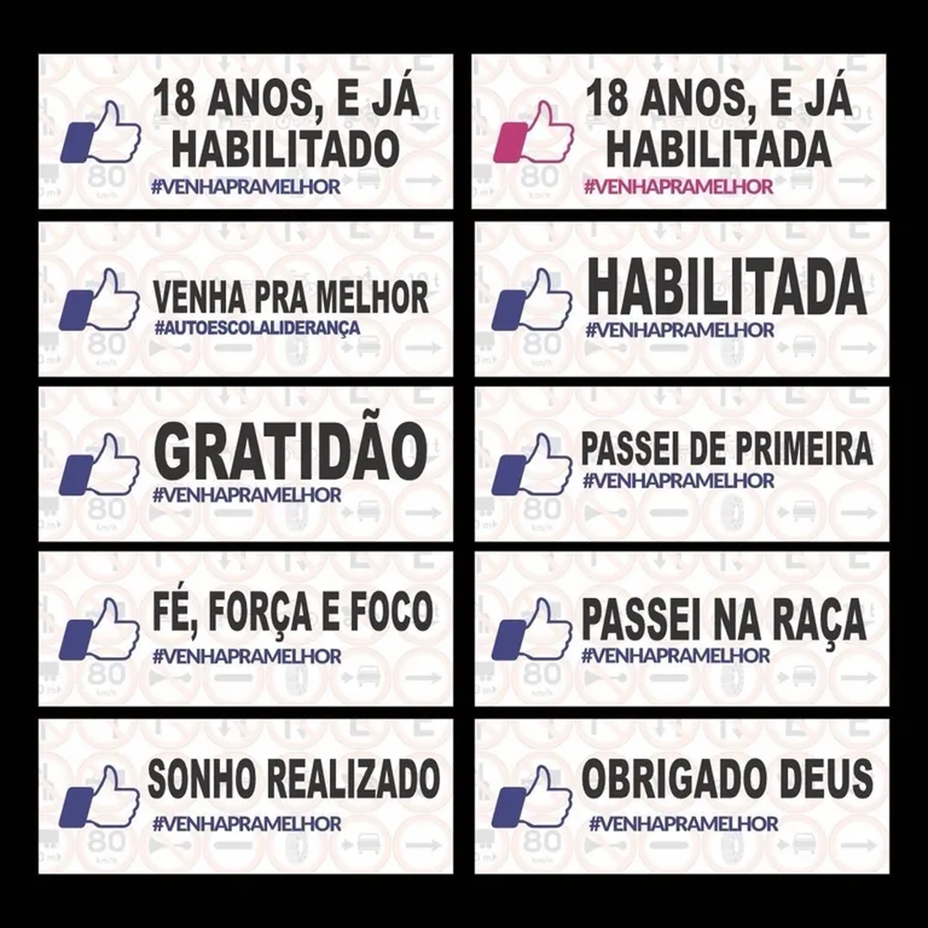 Plaquinhas de aprovados imagem