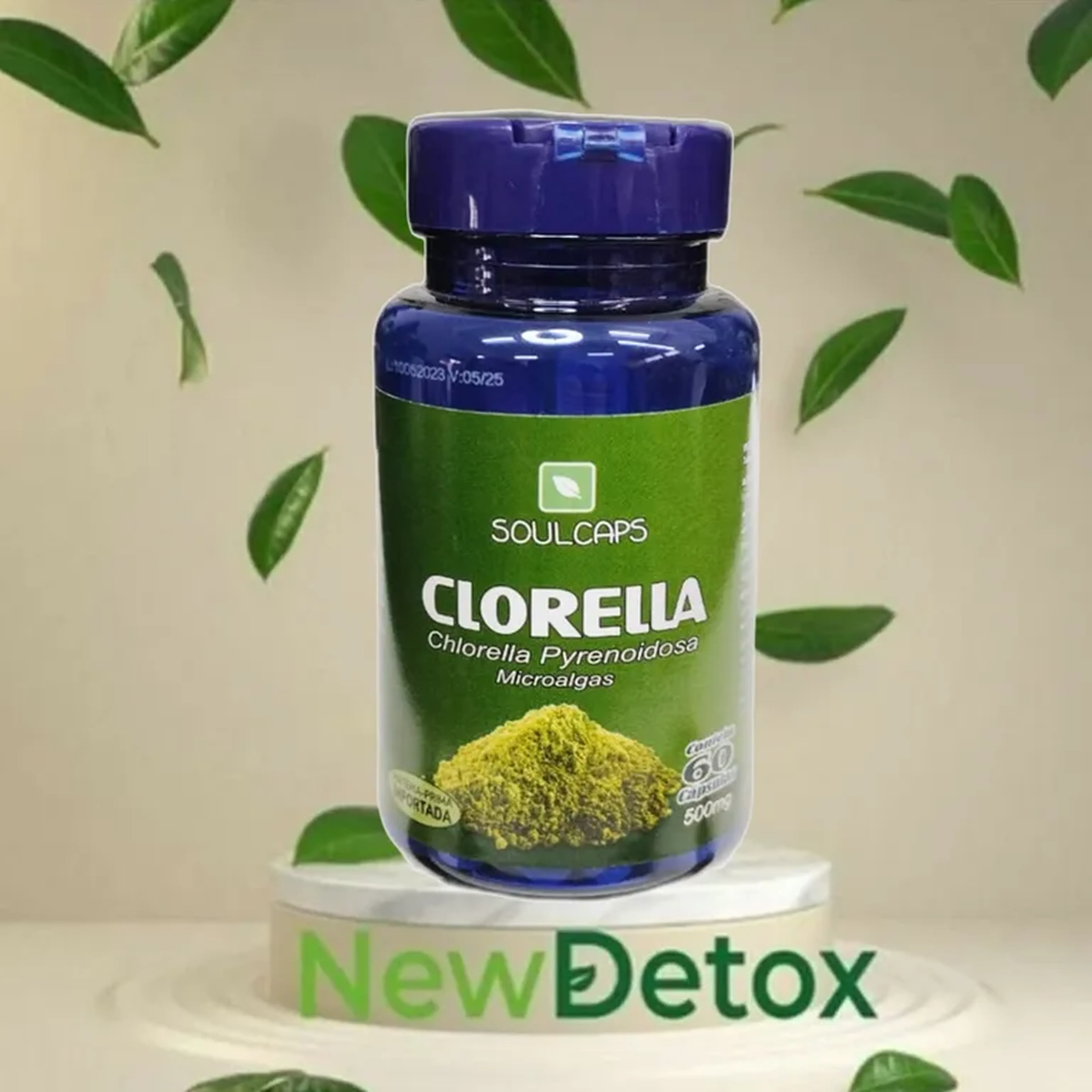 Detox Natural Chlorella 60 Capsula 500mg imagem