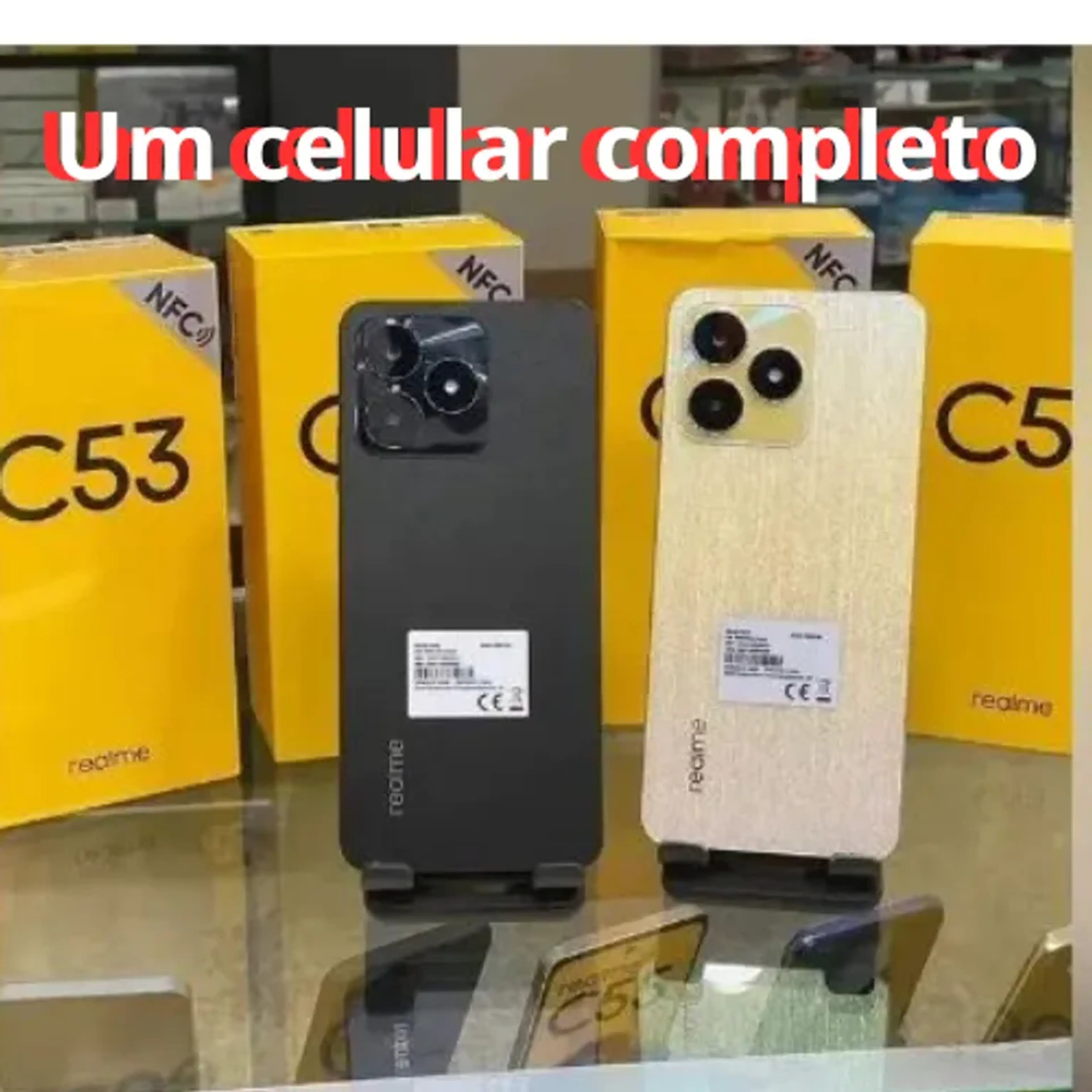 Realme C53 RMX3760 Dual Sim 256GBk(8GB RAM)Preto B imagem