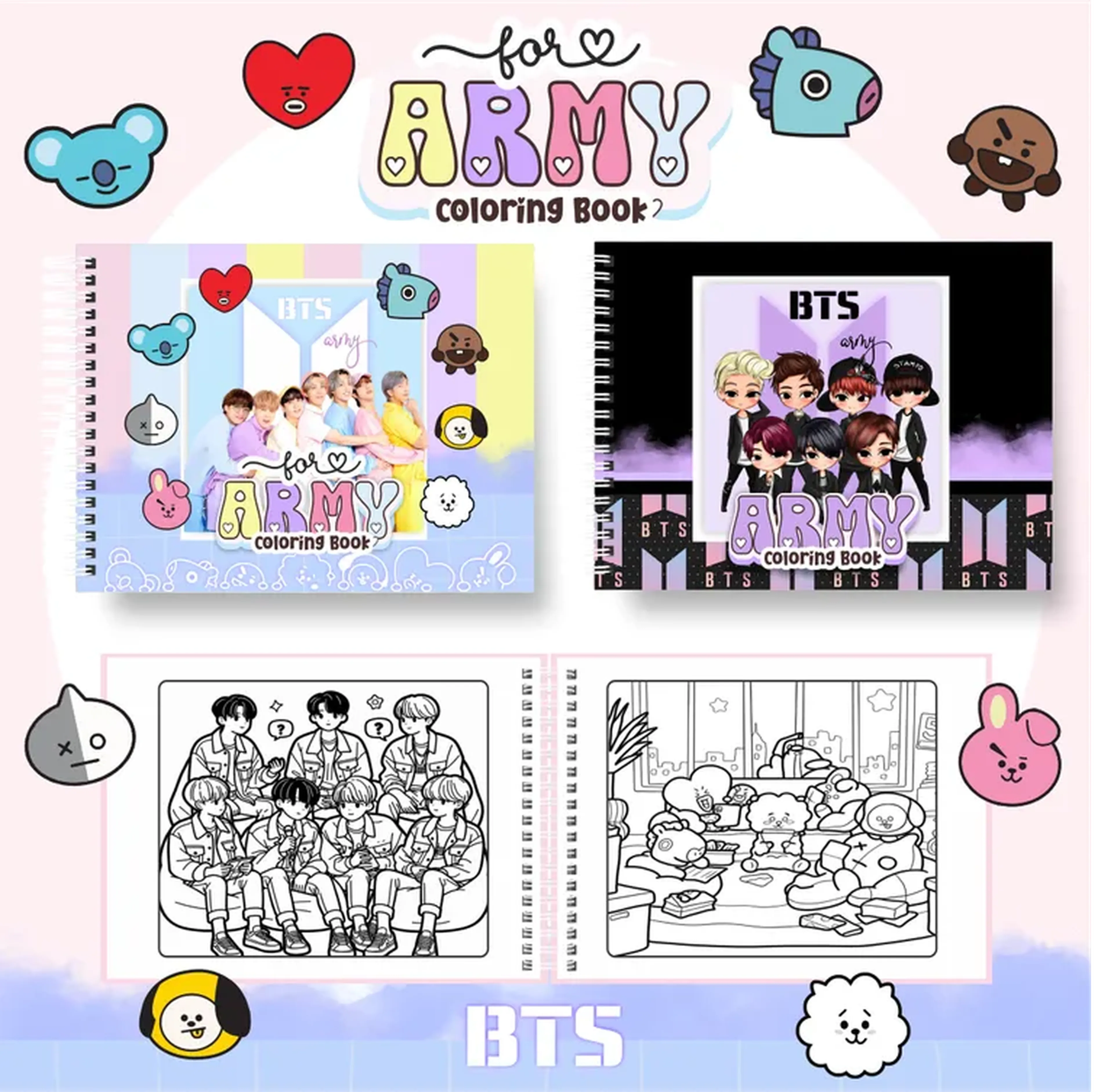 BTS For Army Colorir imagem