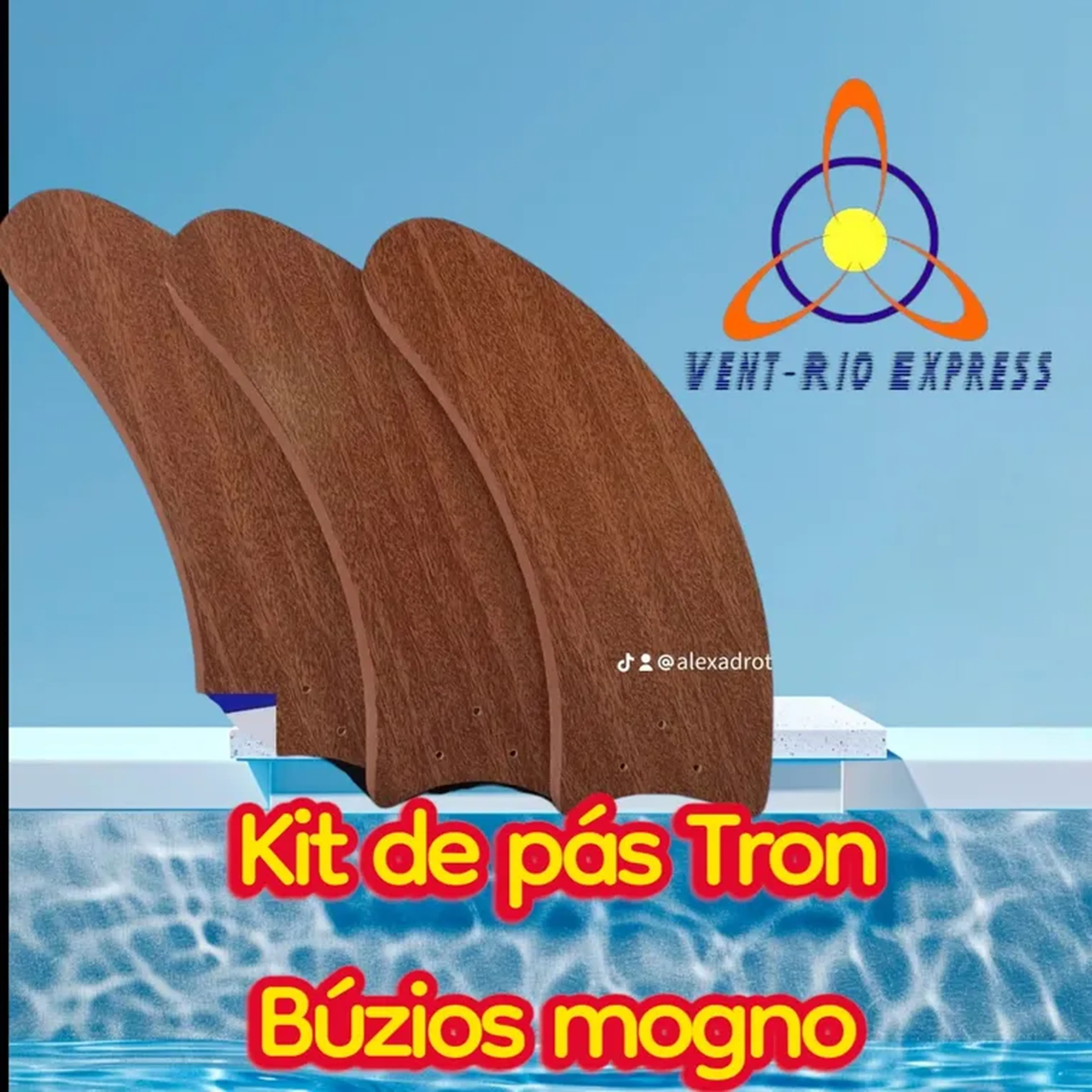Kit 3 pás Tron búzios mogno MDF imagem