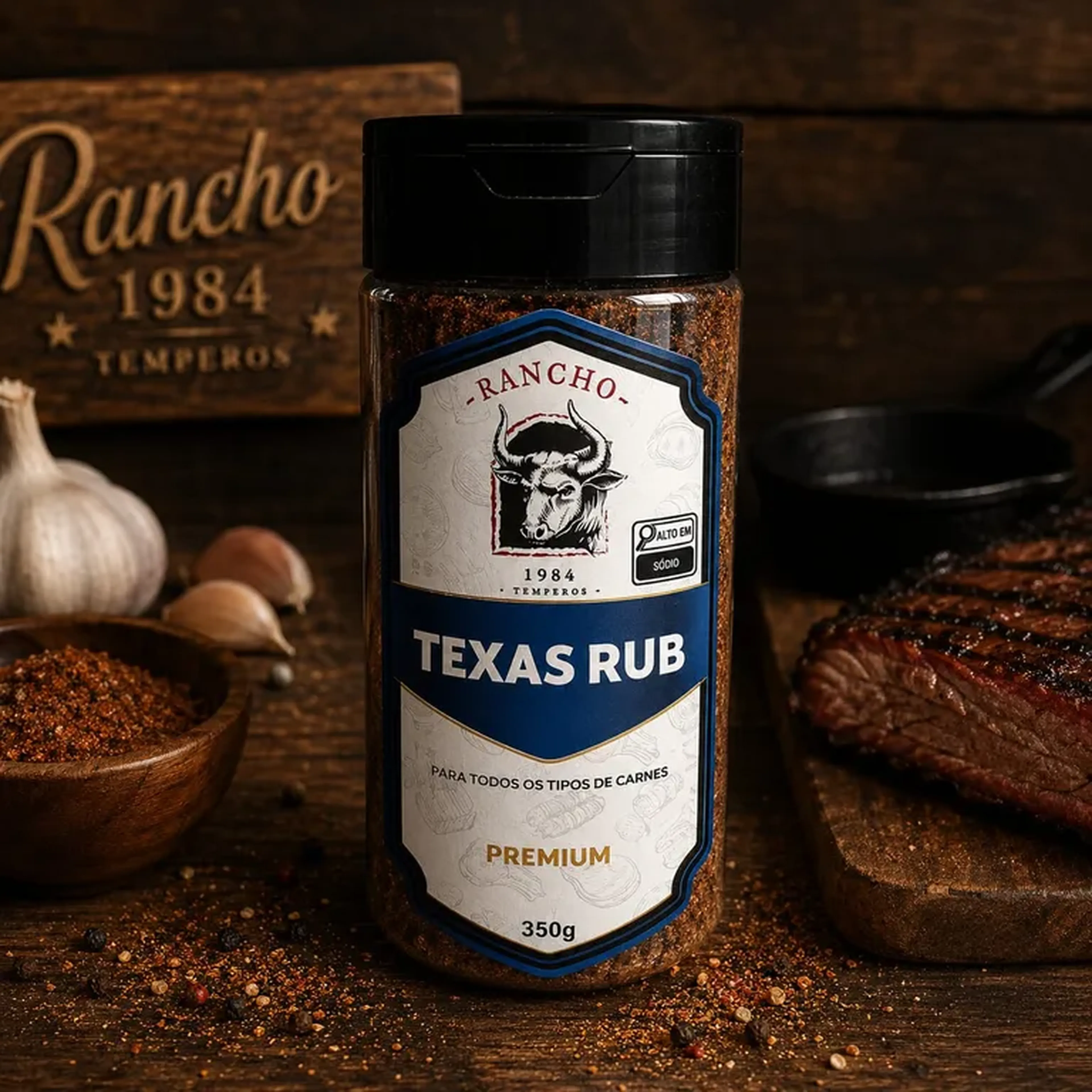 Tempero de Churrasco Texas Rub Rancho 1984 350g imagem