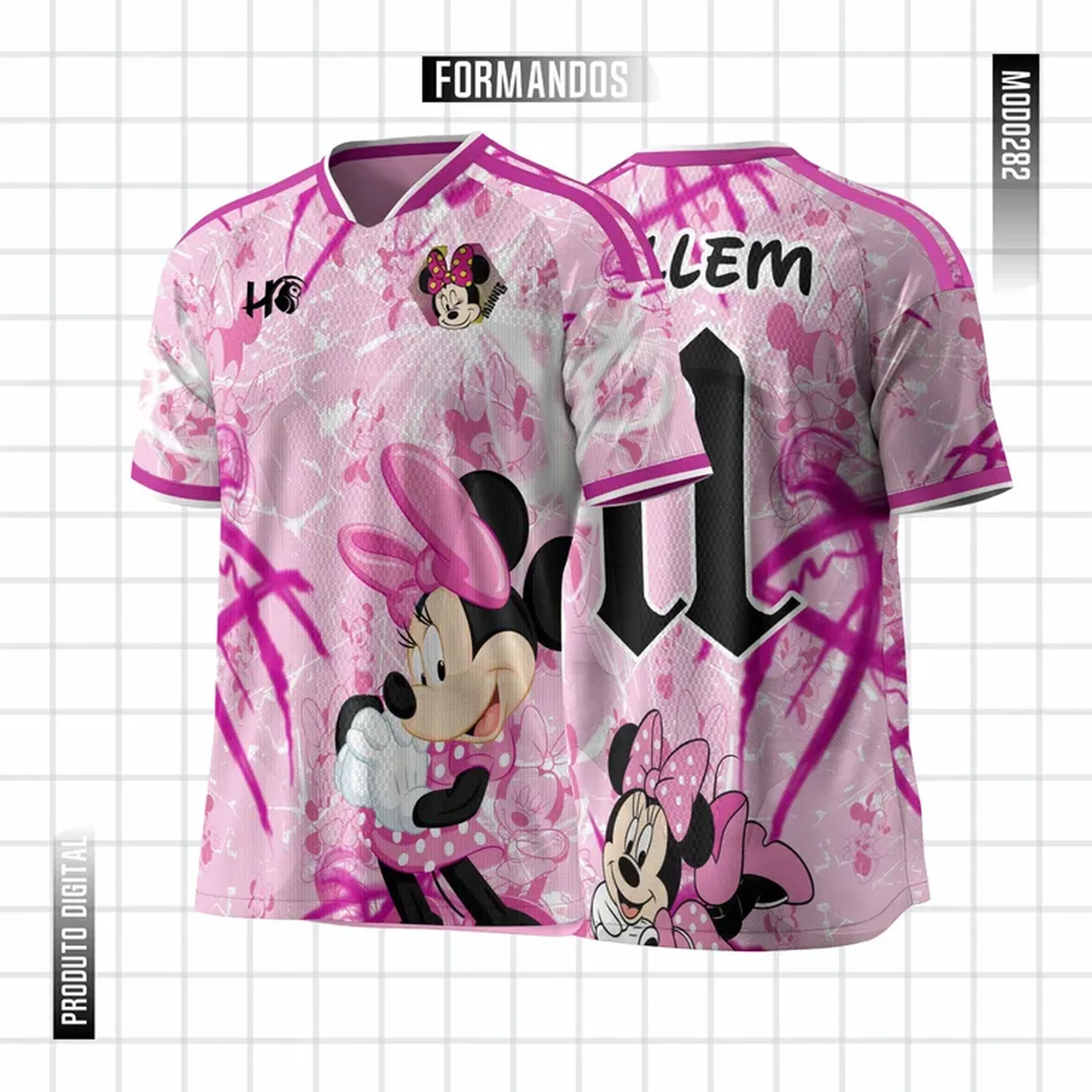 Arte Vetor Camisa Interclasse Minnie Mod0282 imagem