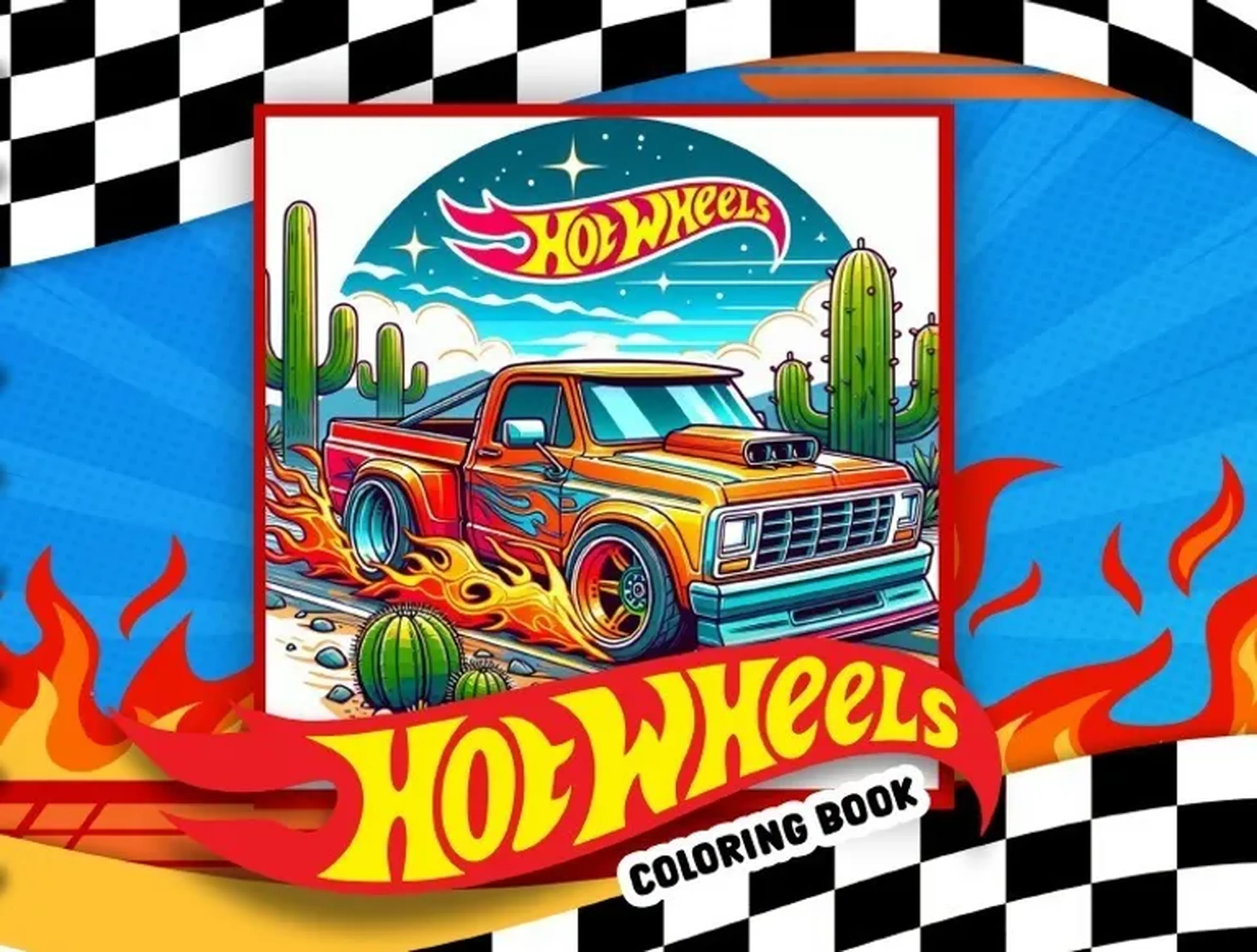Hotweels colorindo imagem