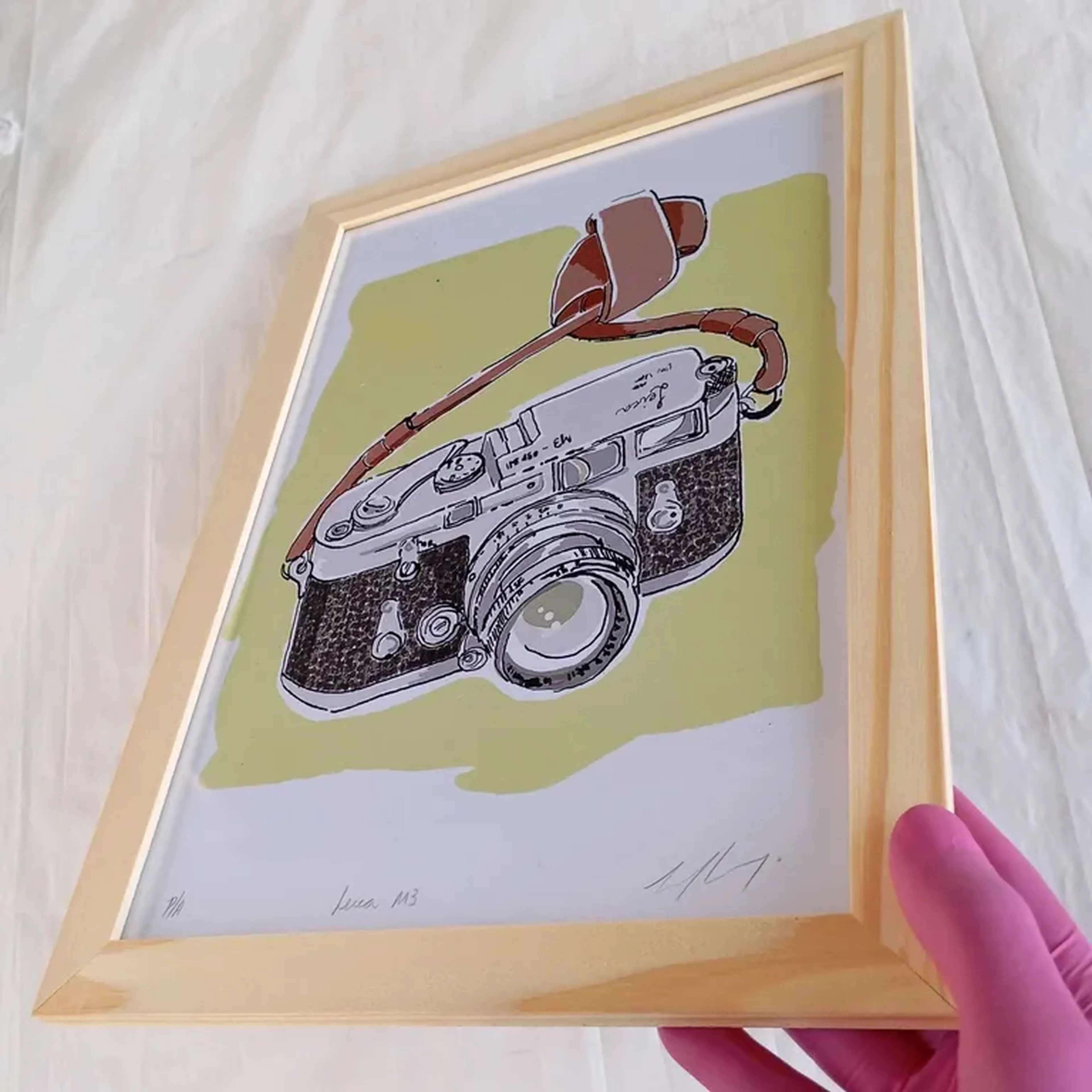 We Love Cameras - Leica M3 - 21x30 cm moldura plana imagem