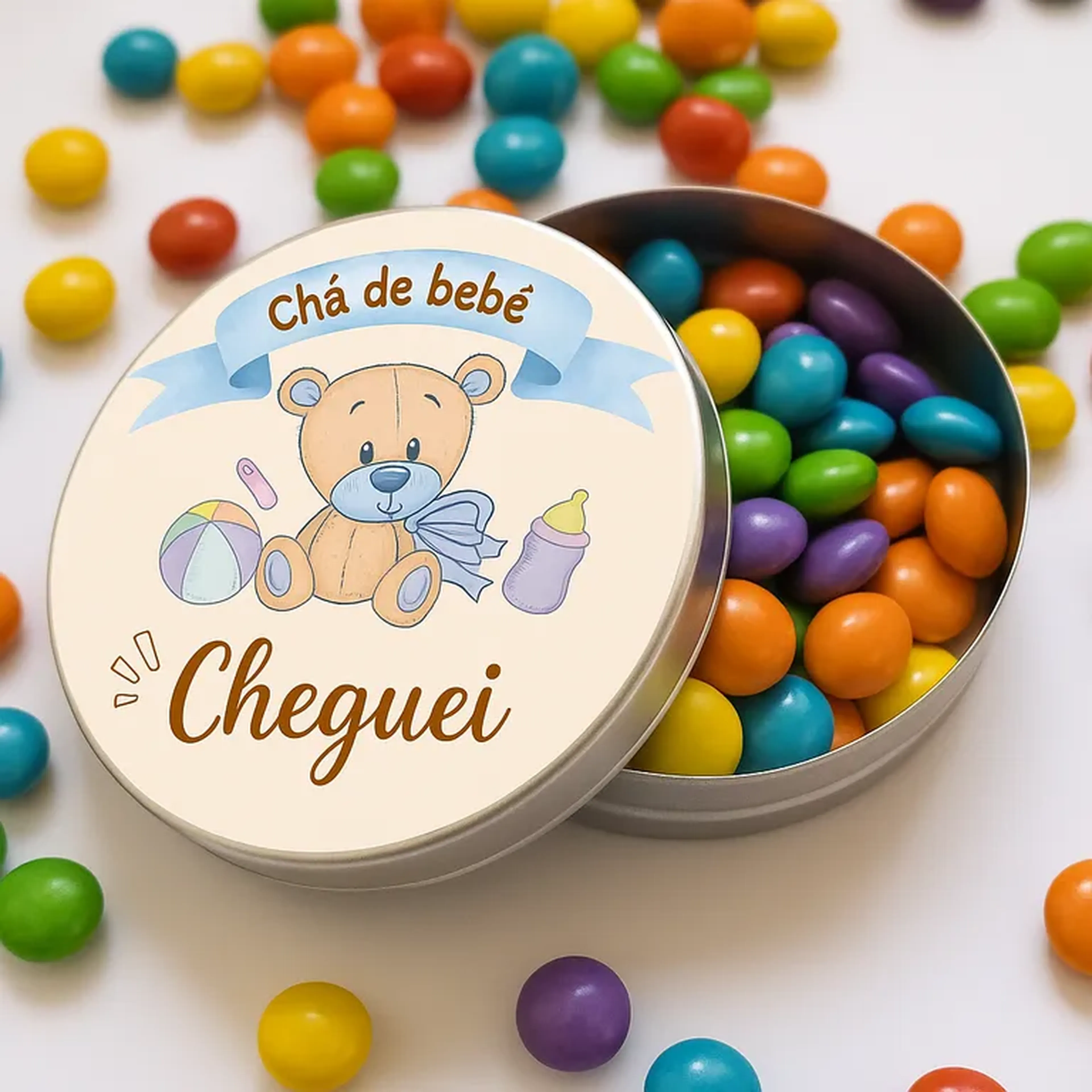 Latinha Personalizada 5x5 Lembrança Maternidade imagem