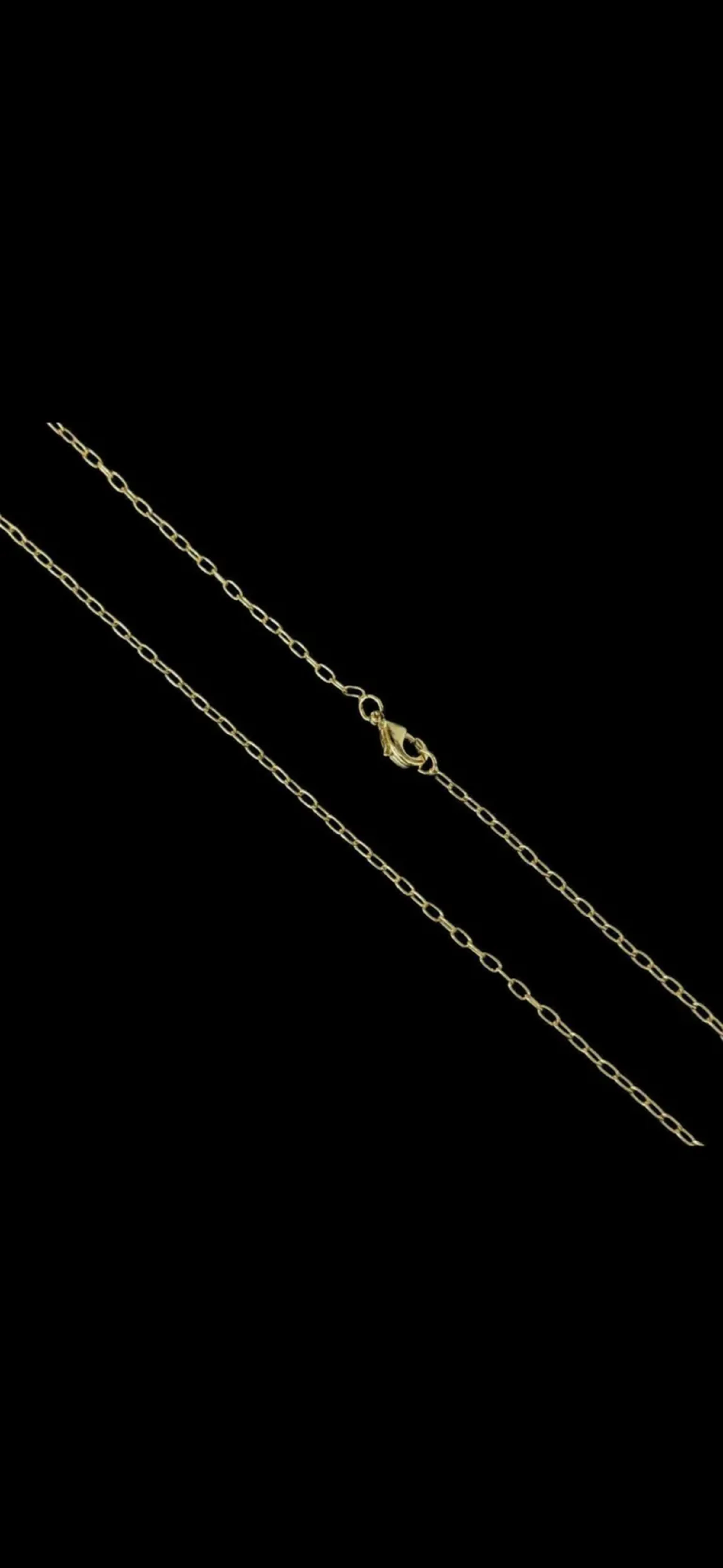 Corrente Cadeado 1mm Banhado a Ouro (70cm) imagem