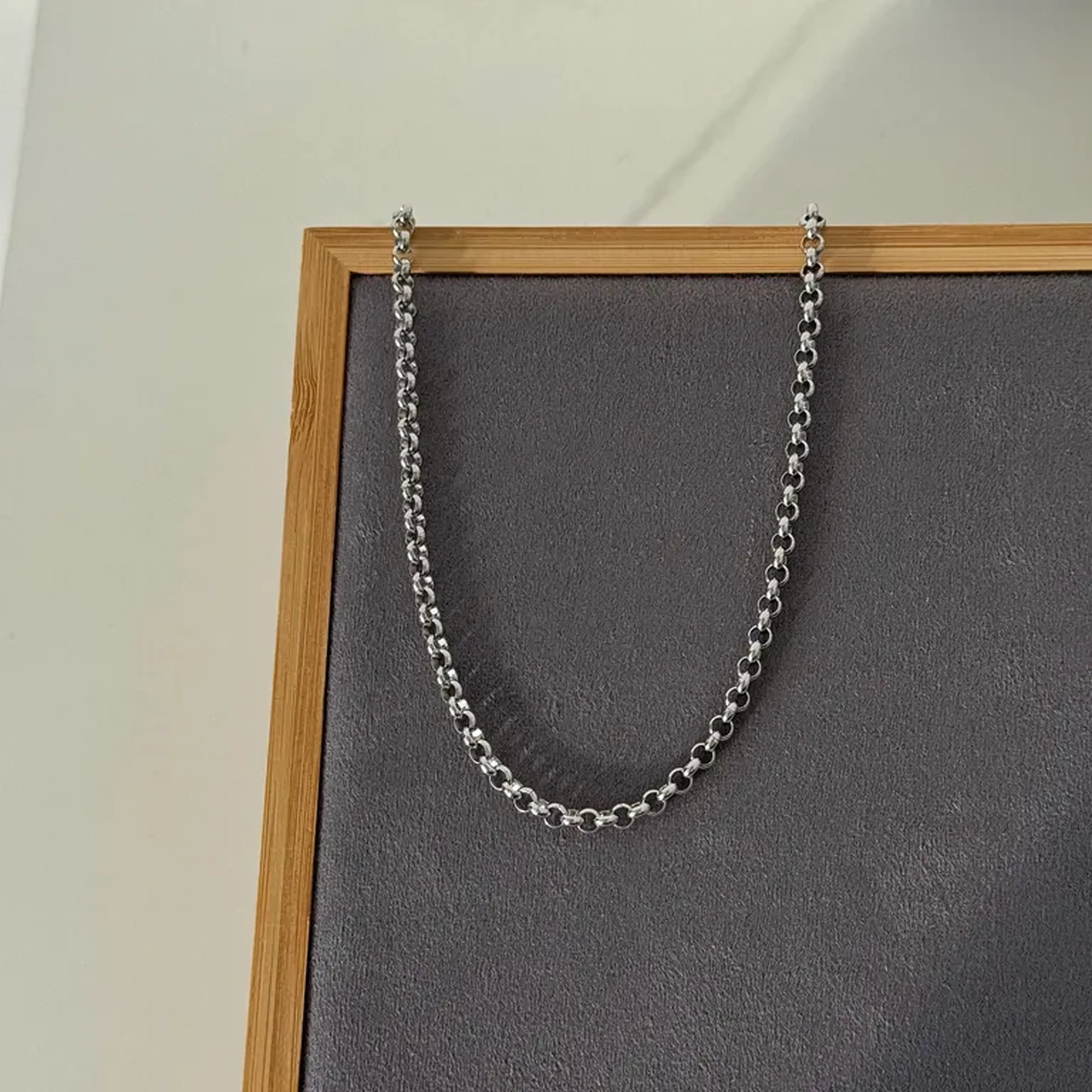 COLAR MASCULINO ELO PORTUGUÊS 4MM - 60CM (AÇO INOX) imagem