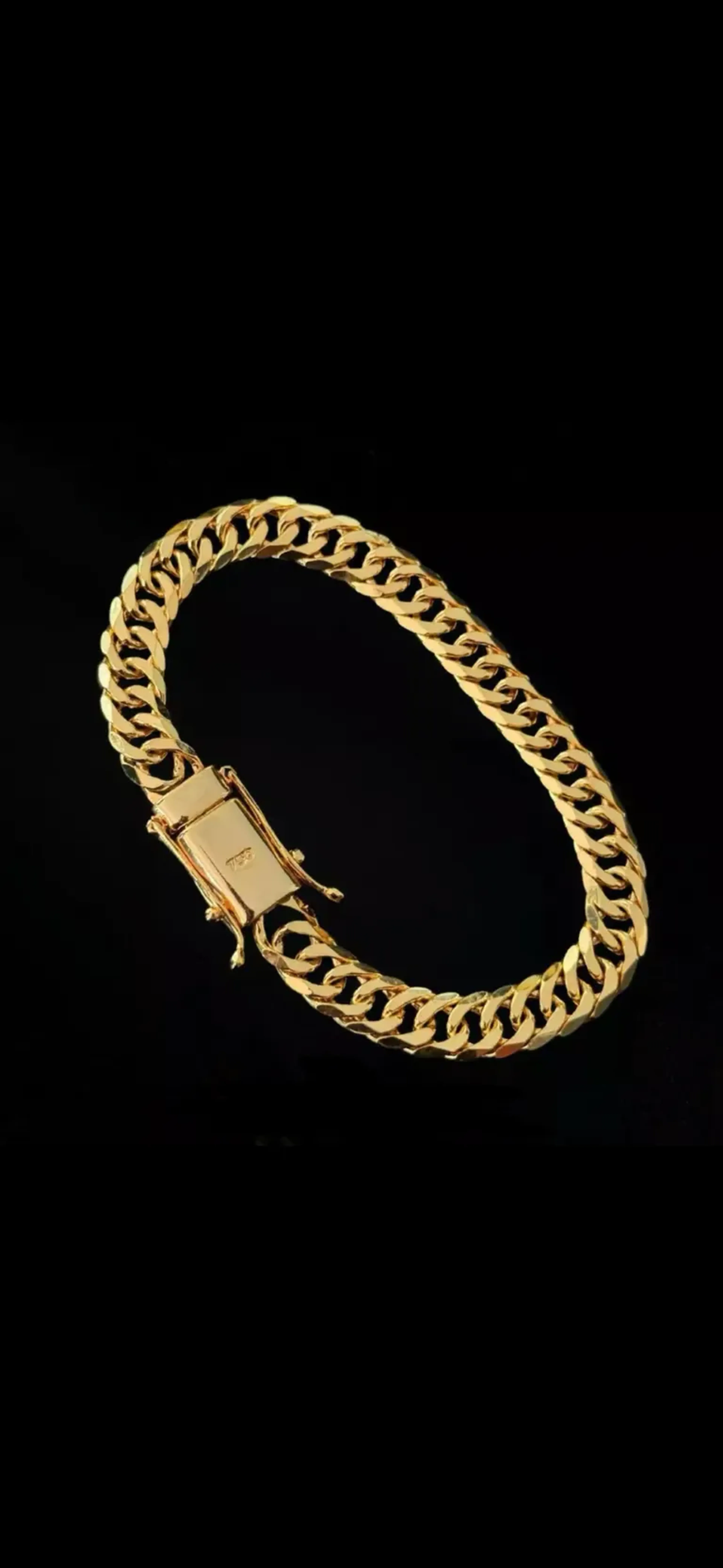Pulseira Grumet Dupla 8mm Banhado a Ouro 18k (20cm) imagem