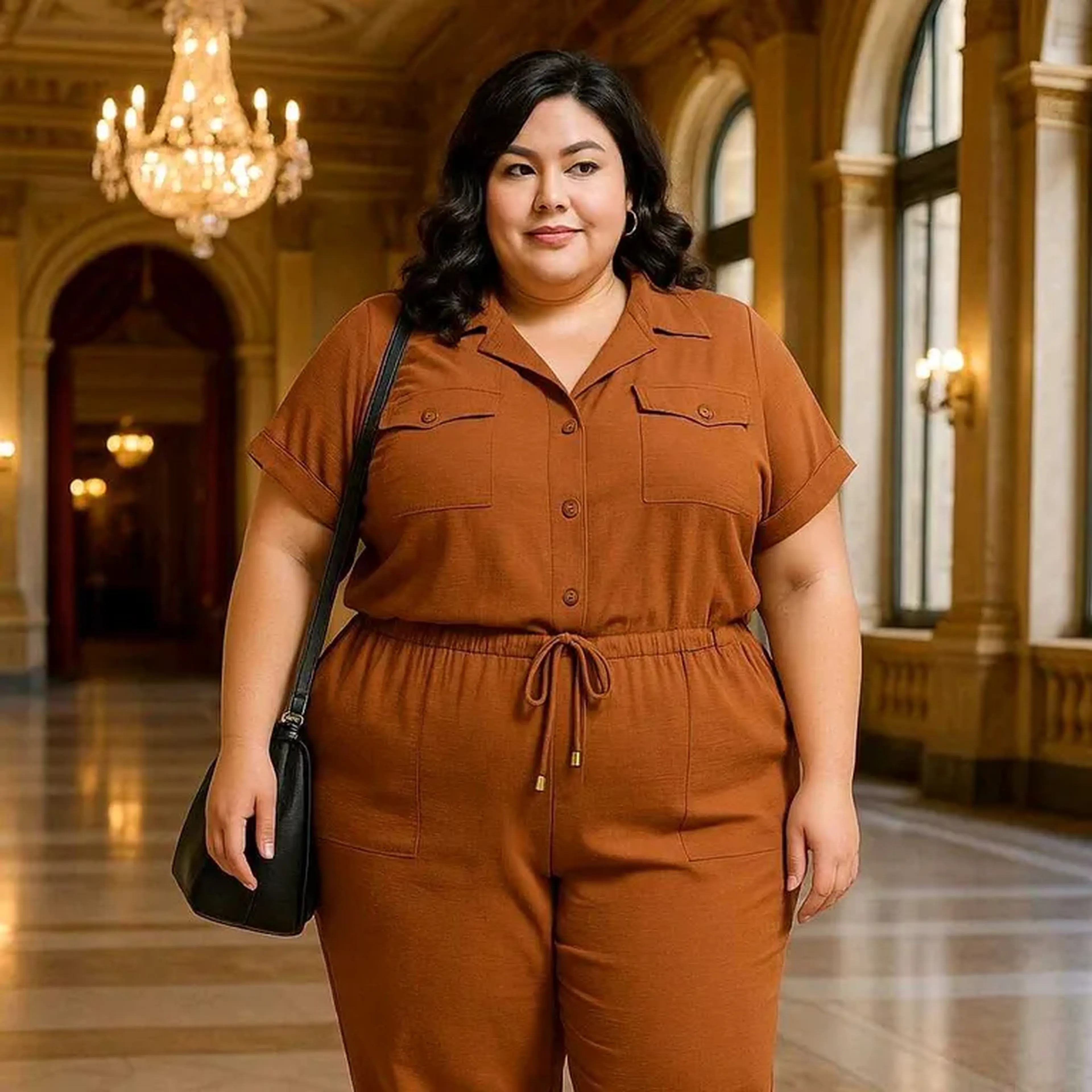 MACACÃO AJUSTÁVEL MARROM imagem