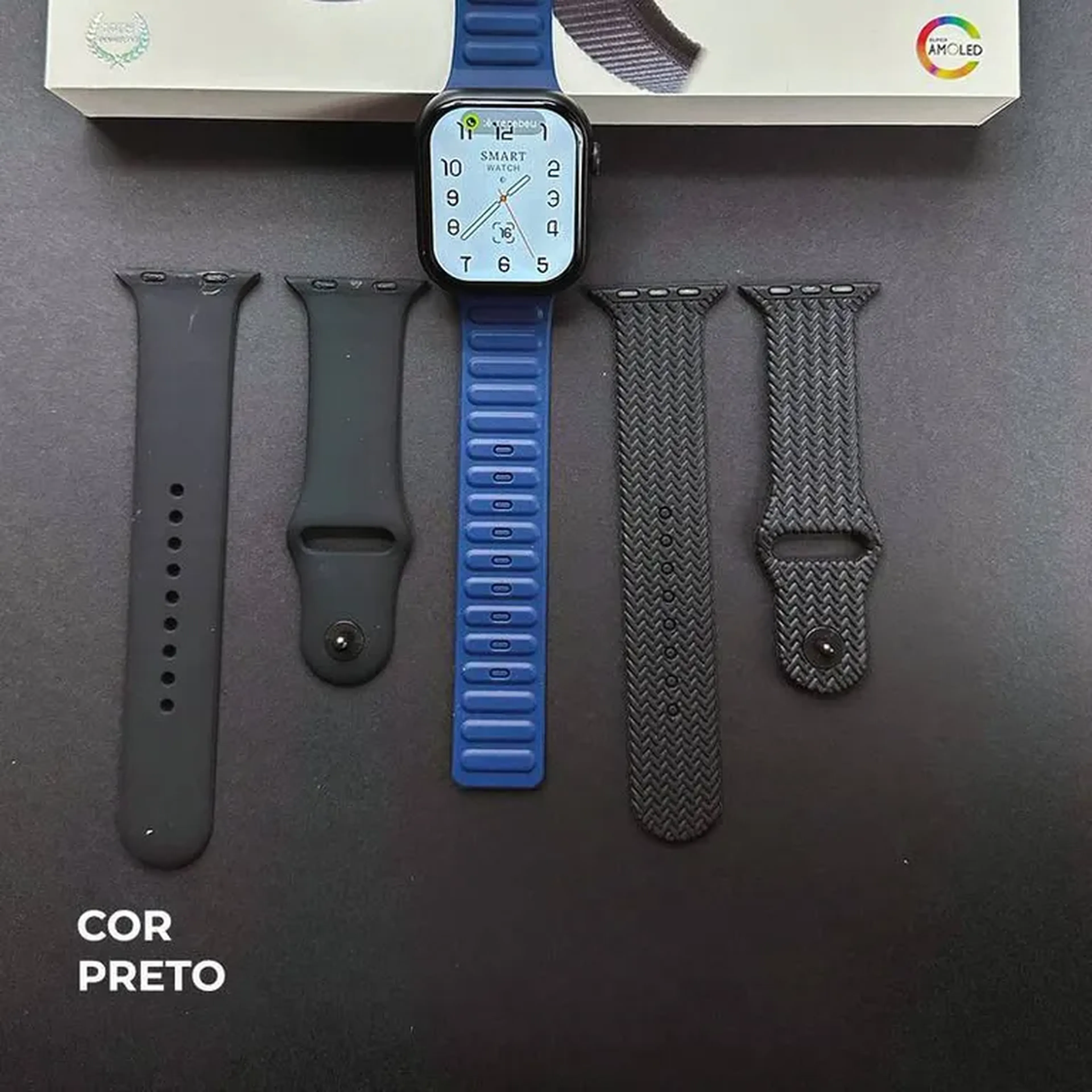 Smartwatch N10 Preto Serie 10 + 3 Pulseiras imagem